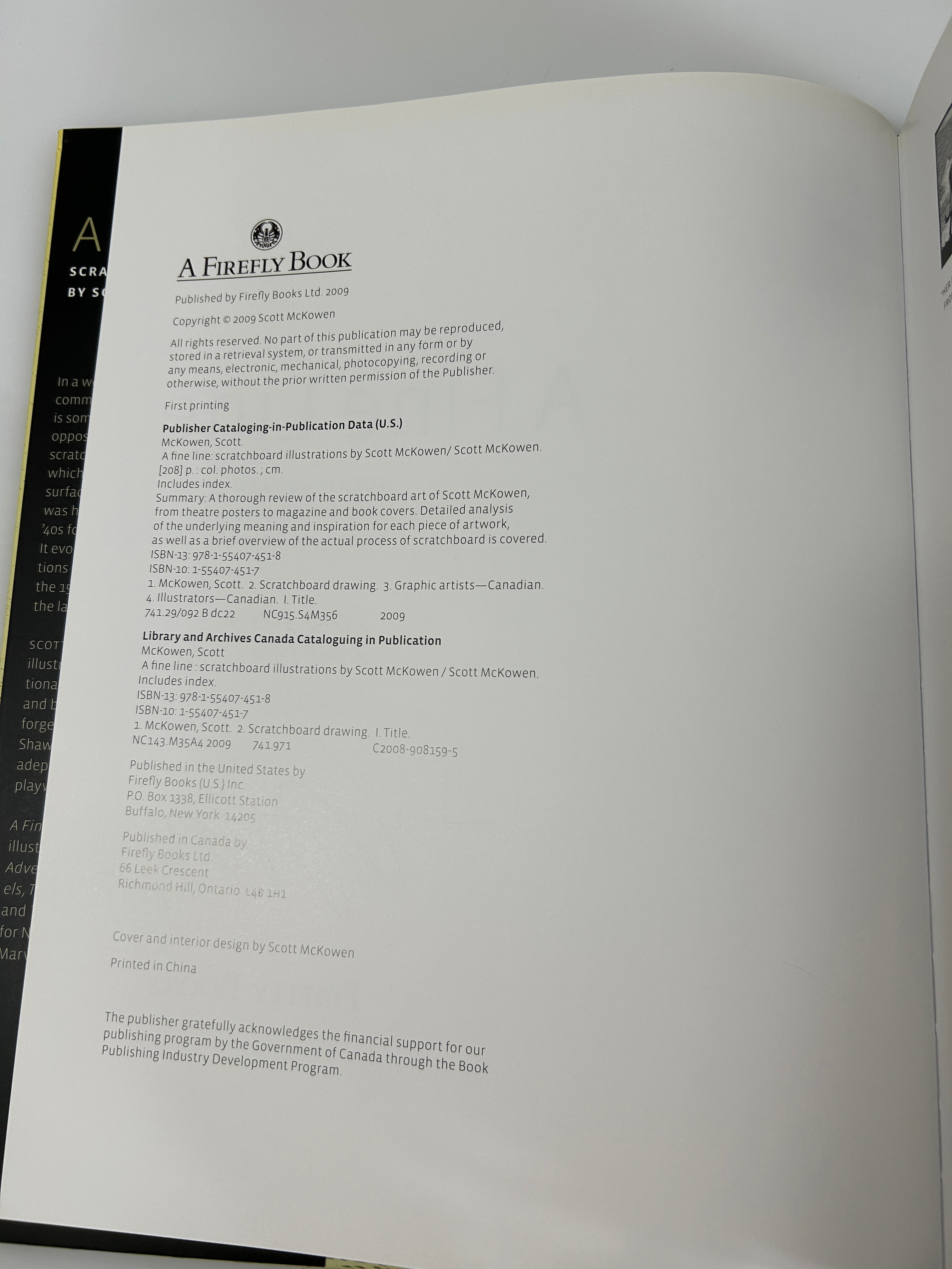 A Fine Line: Scratchboard Illustrations by Scott Mckowen *signed* HCDJ