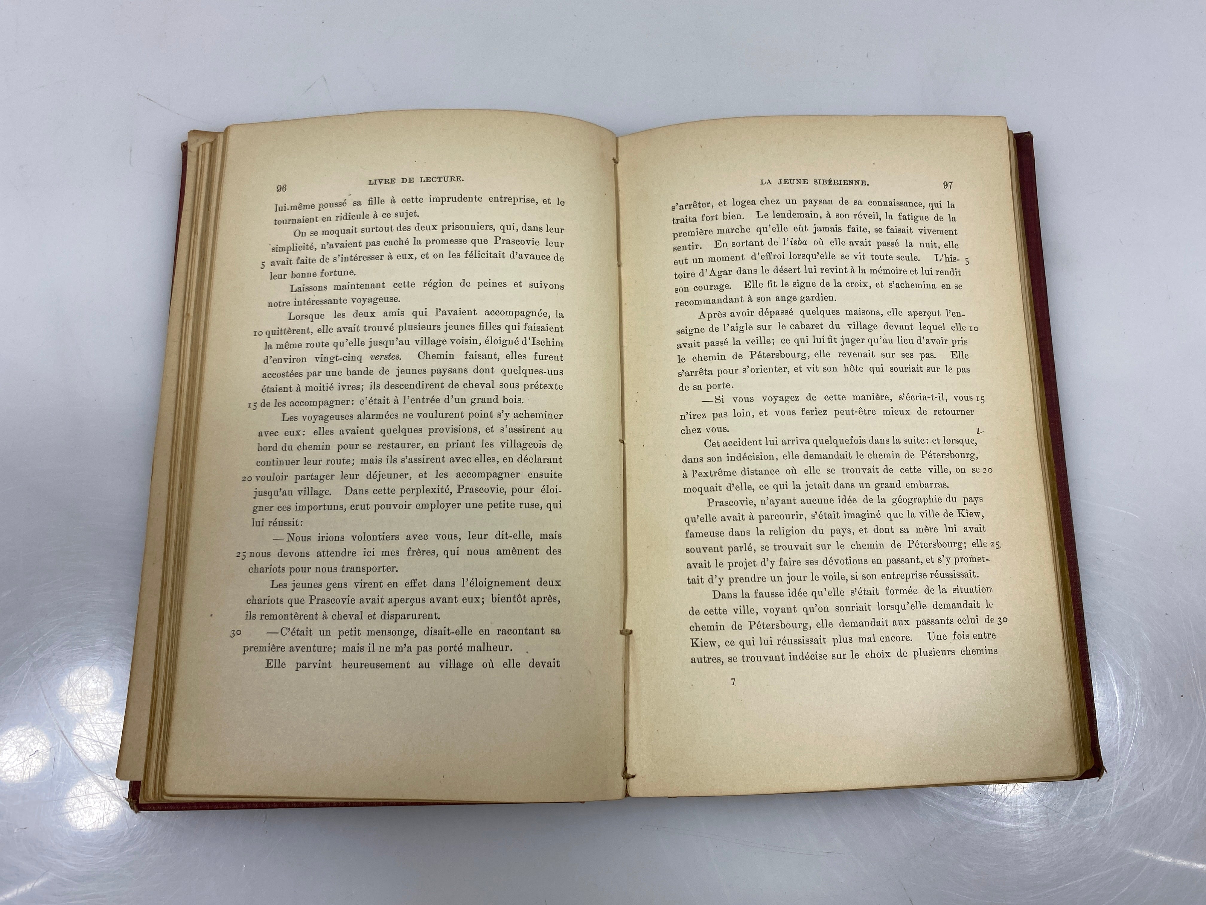 A French Reader for Beginners by Levi/Francois 1896 HC