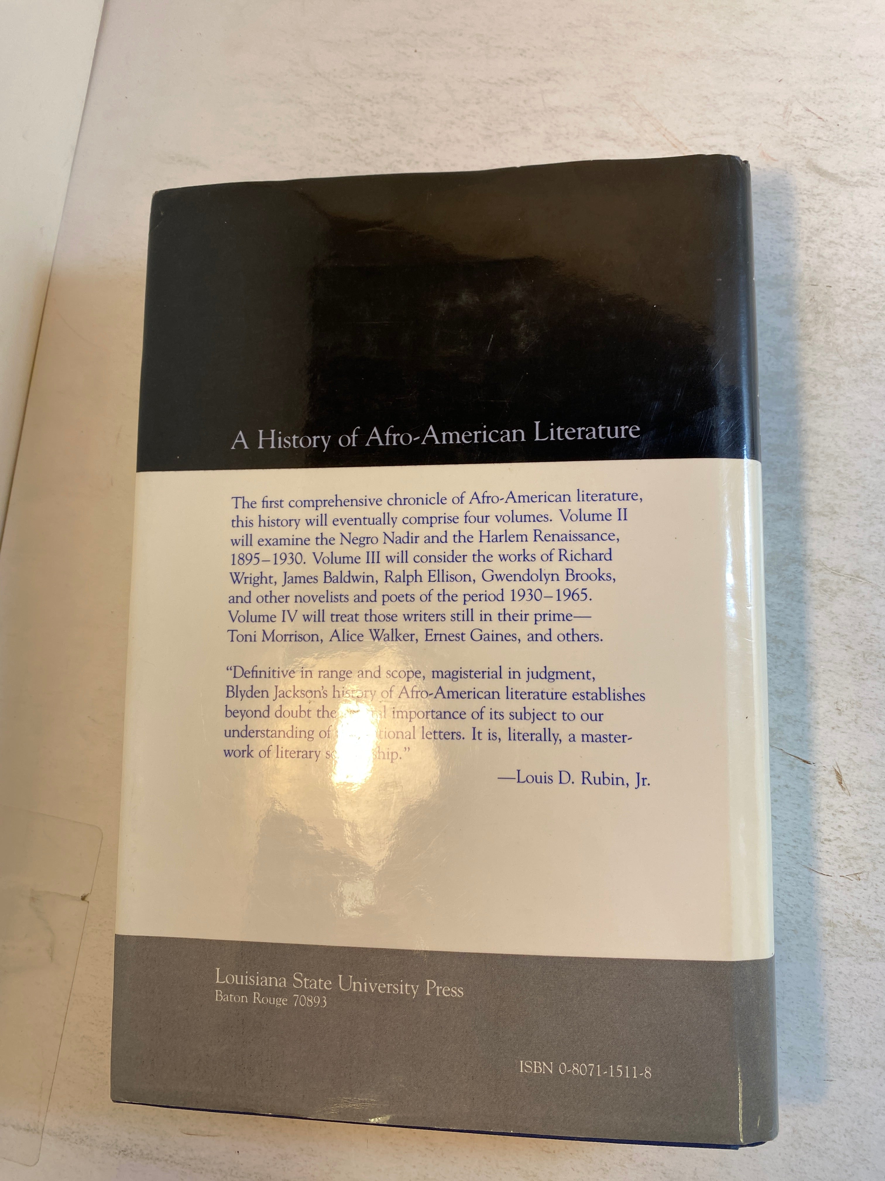 A History of Afro-American Literature Blyden Jackson HCDJ 1989 *Signed*