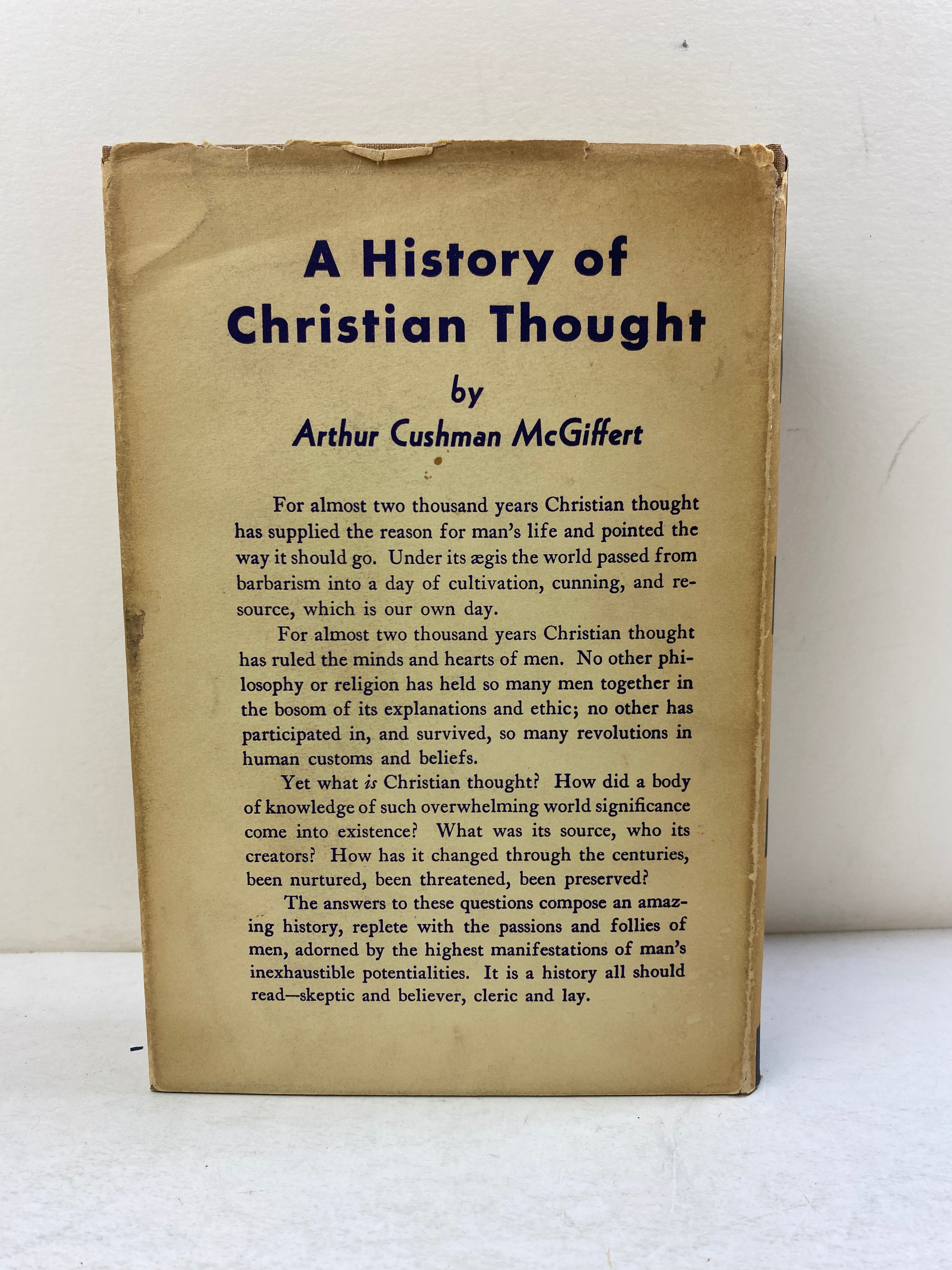 A History of Christian Thought Vol. I by McGiffert 1949 HCDJ