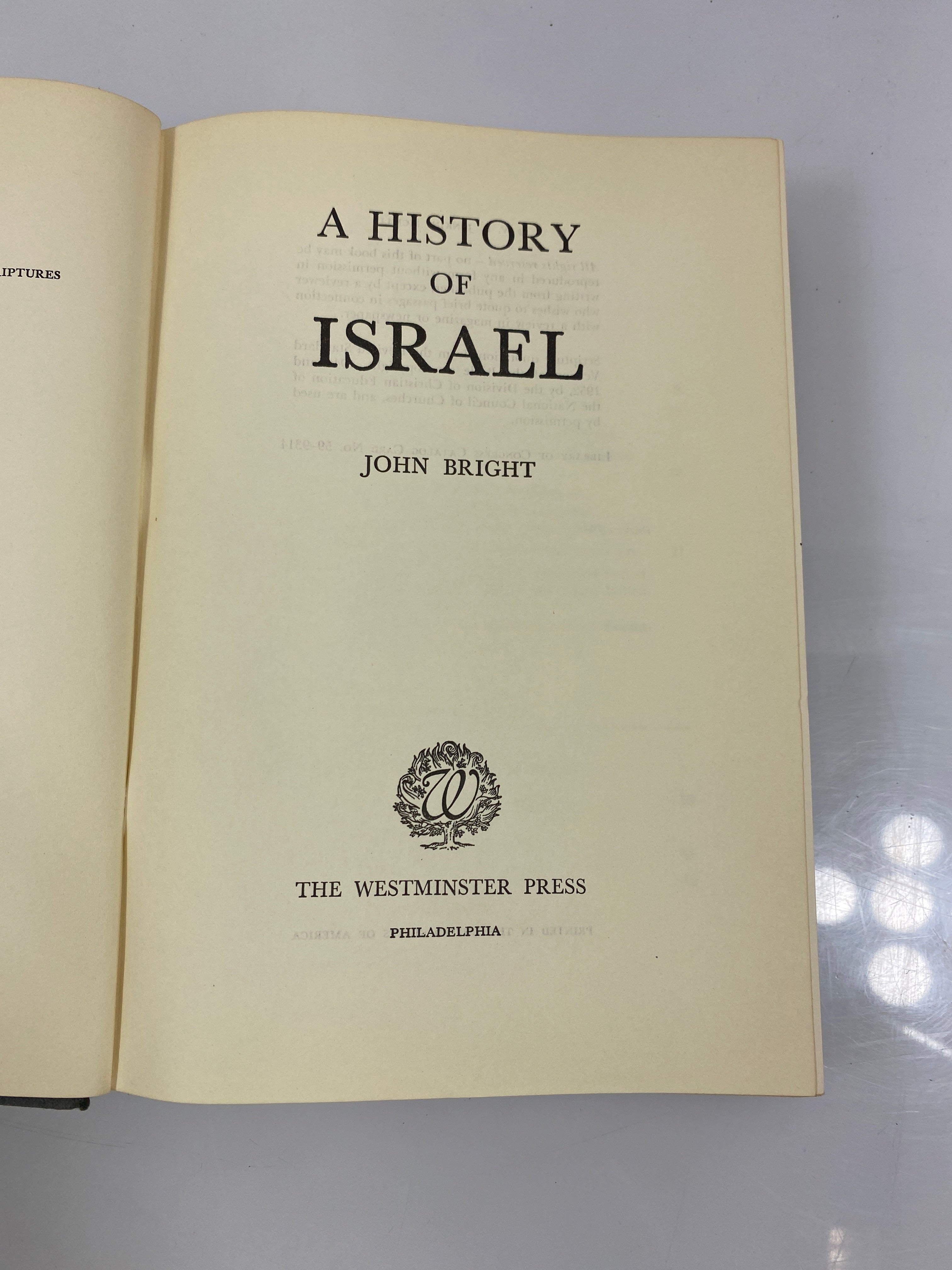 A History of Israel by John Bright 1959 HCDJ