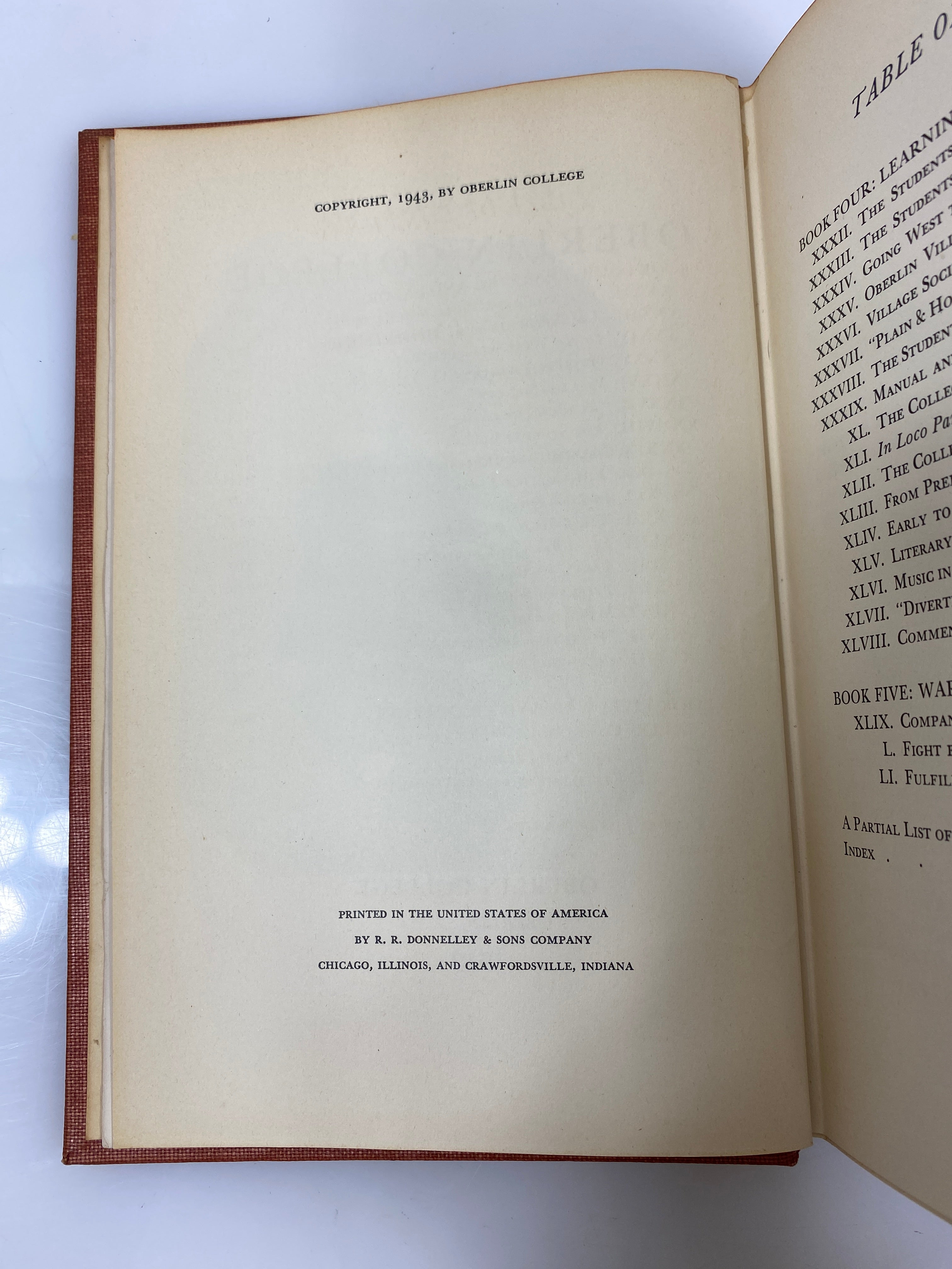 A History of Oberlin College Vol II by Fletcher 1943 HC