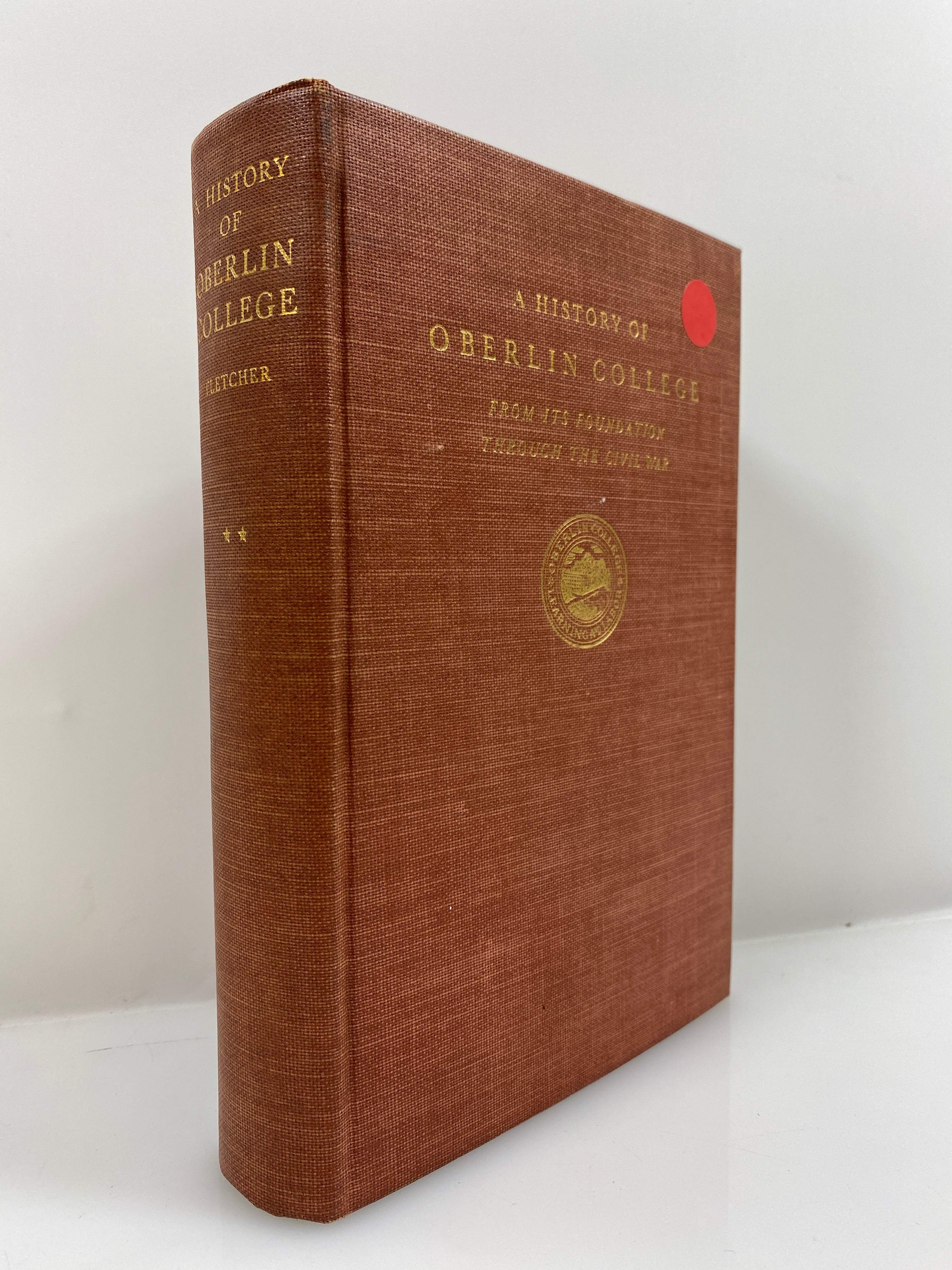A History of Oberlin College Vol II by Fletcher 1943 HC