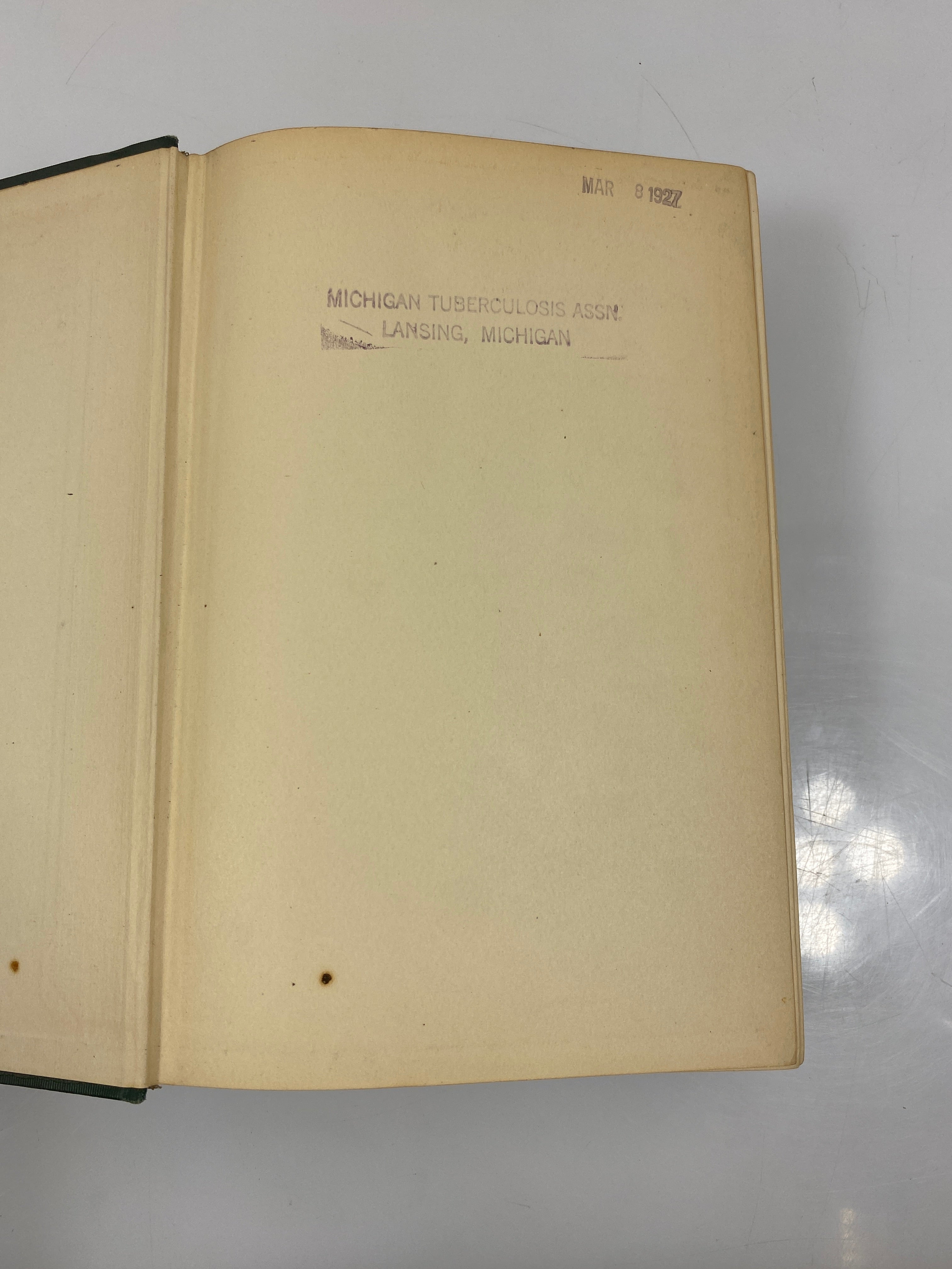 A History of the National Tuberculosis Association by Knopf 1922 HC