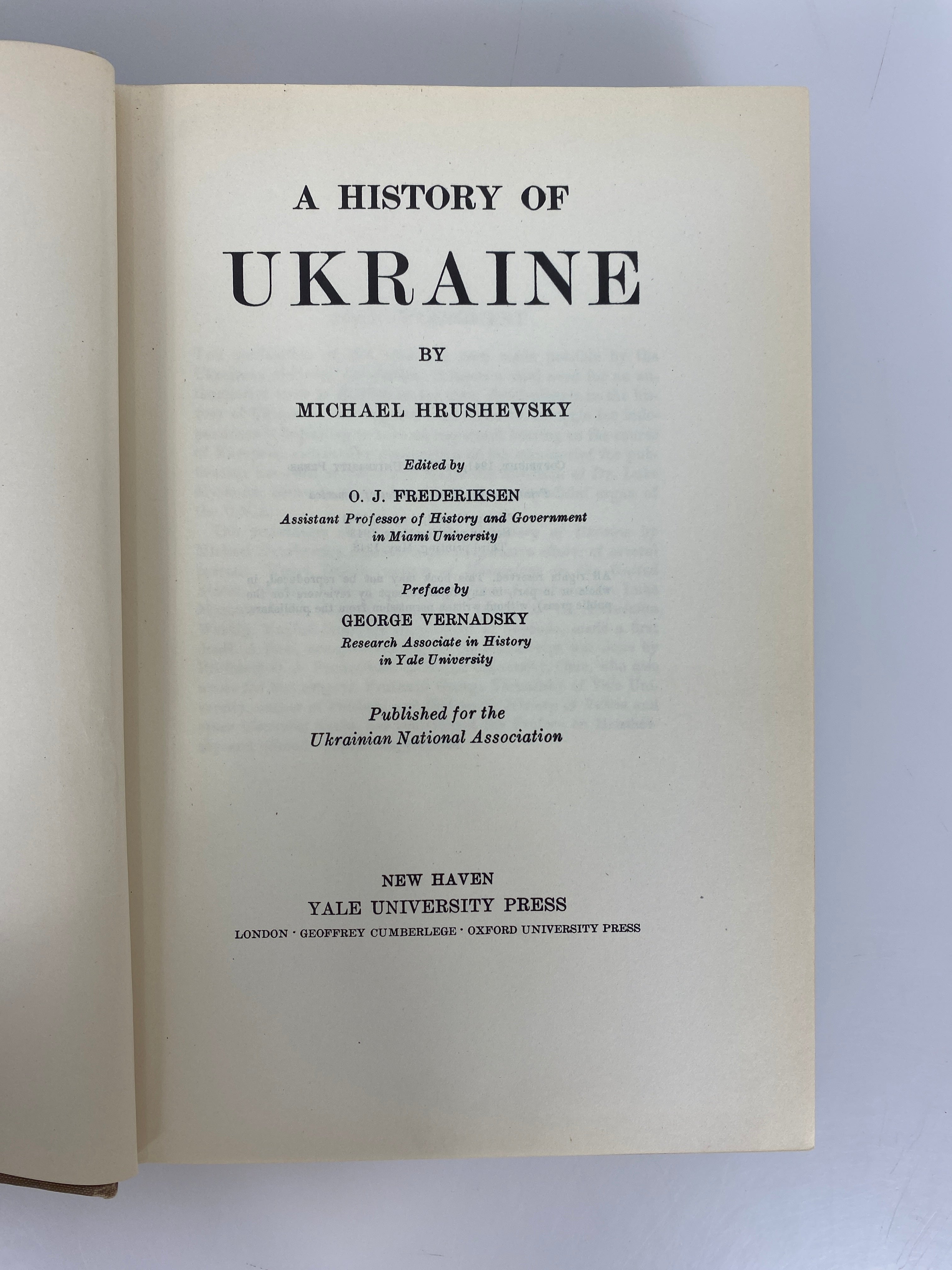A History of Ukraine by Michael Hrushevsky 1948 3rd Printing Ex-Library HC