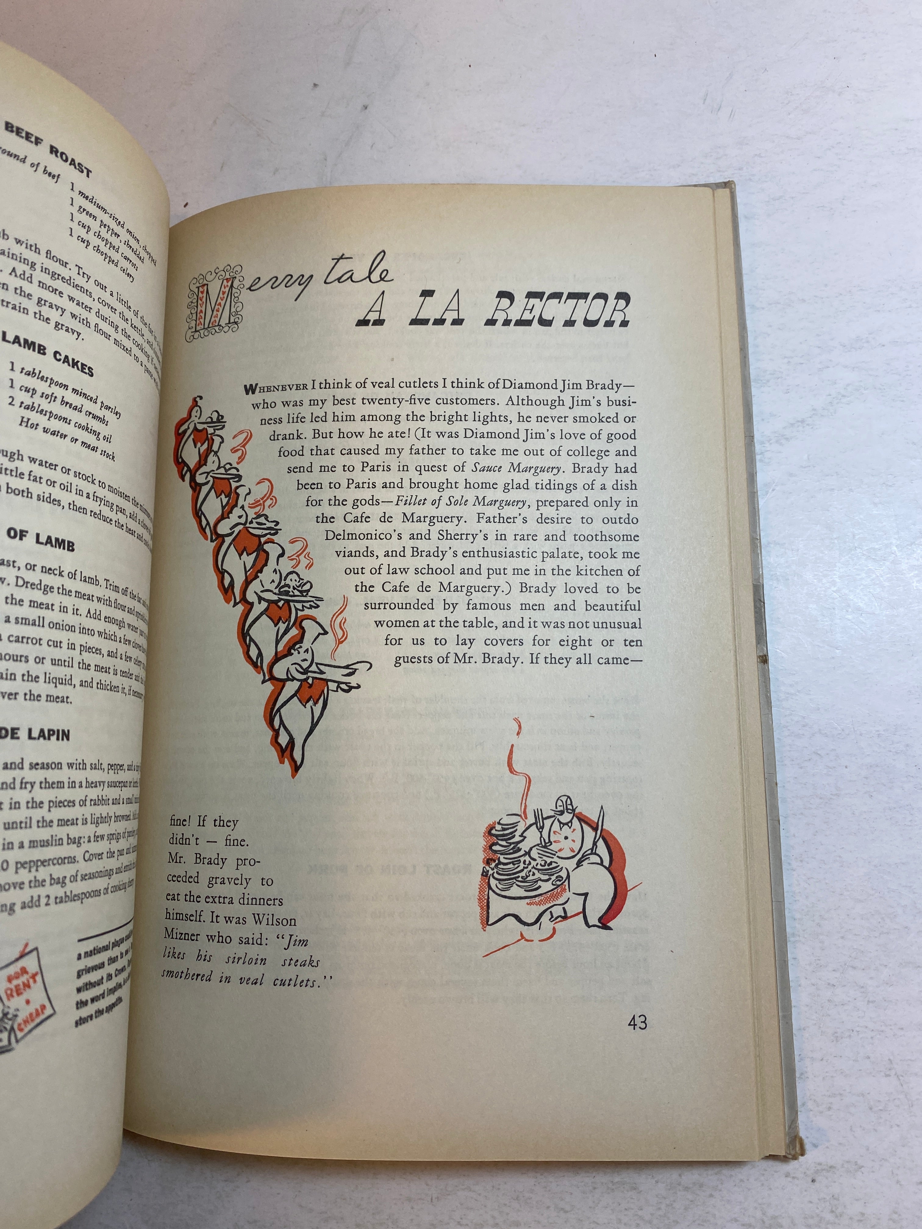 A La Rector Cook Book George Rector 1933