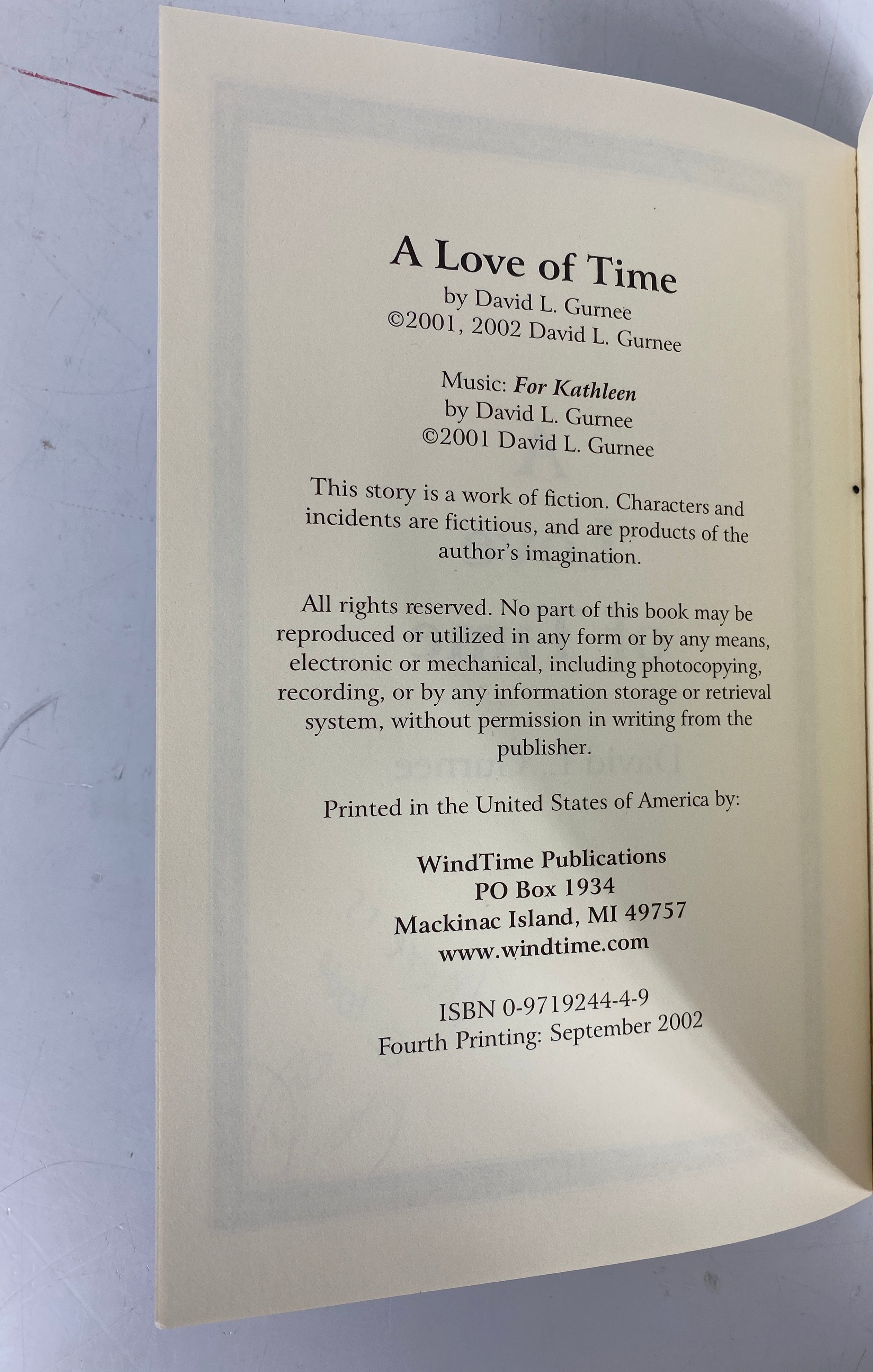 A Love of Time by David Gurnee 2001 Signed SC Mackinac Island