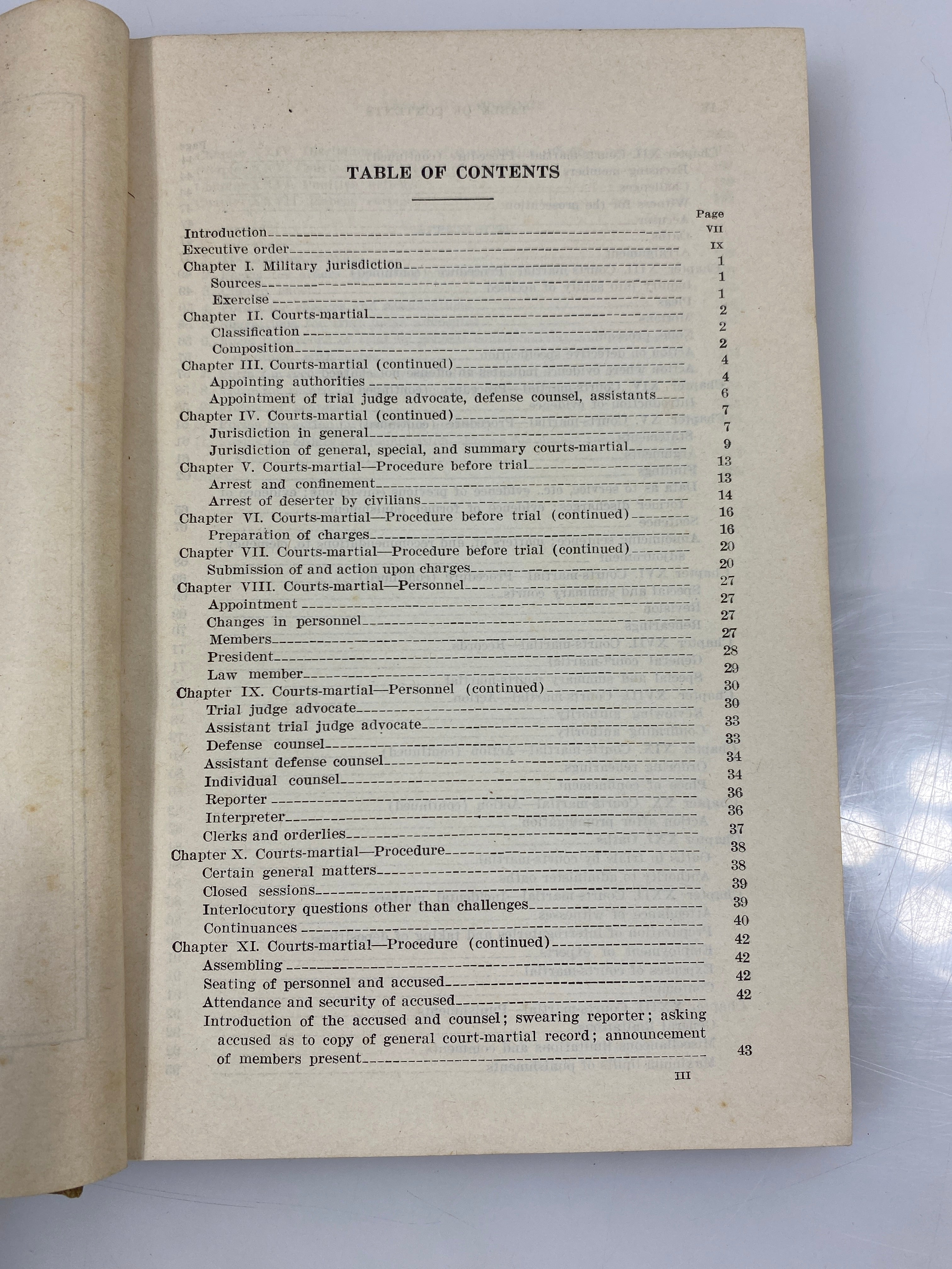 A Manual for Courts-Martial US Army 1943 HC