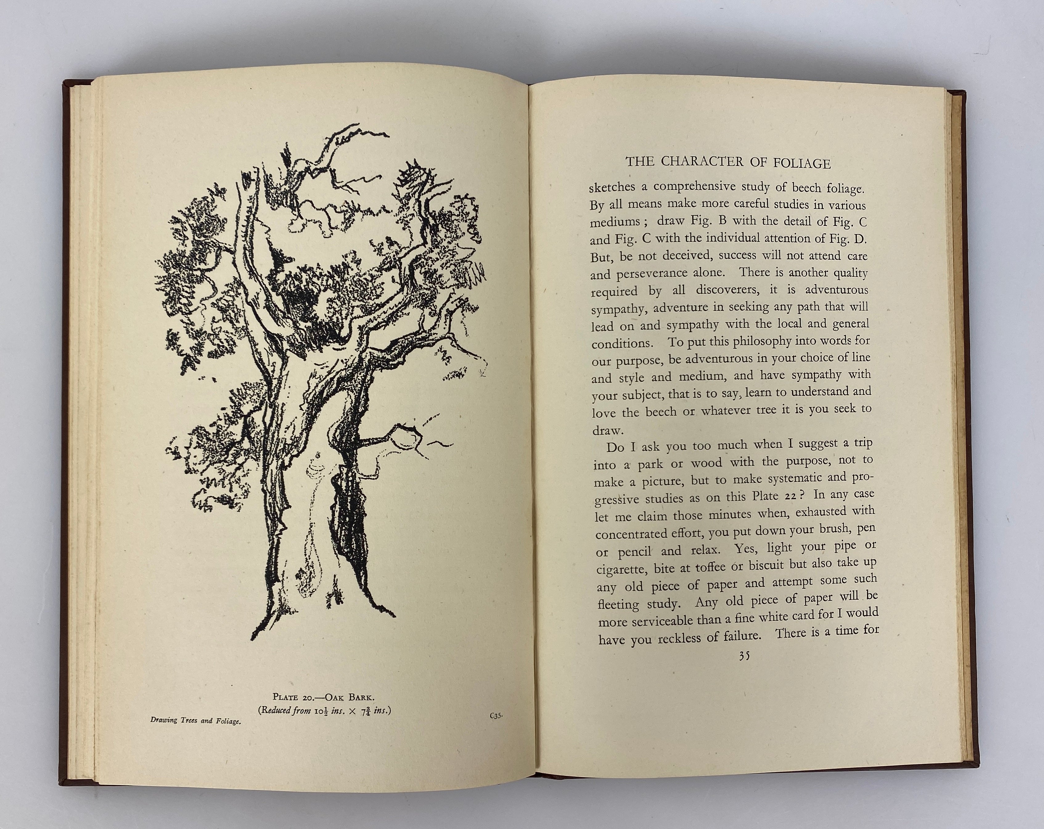 A Manual on Drawing Trees & Foliage by Doust 1942 2nd Impression HC