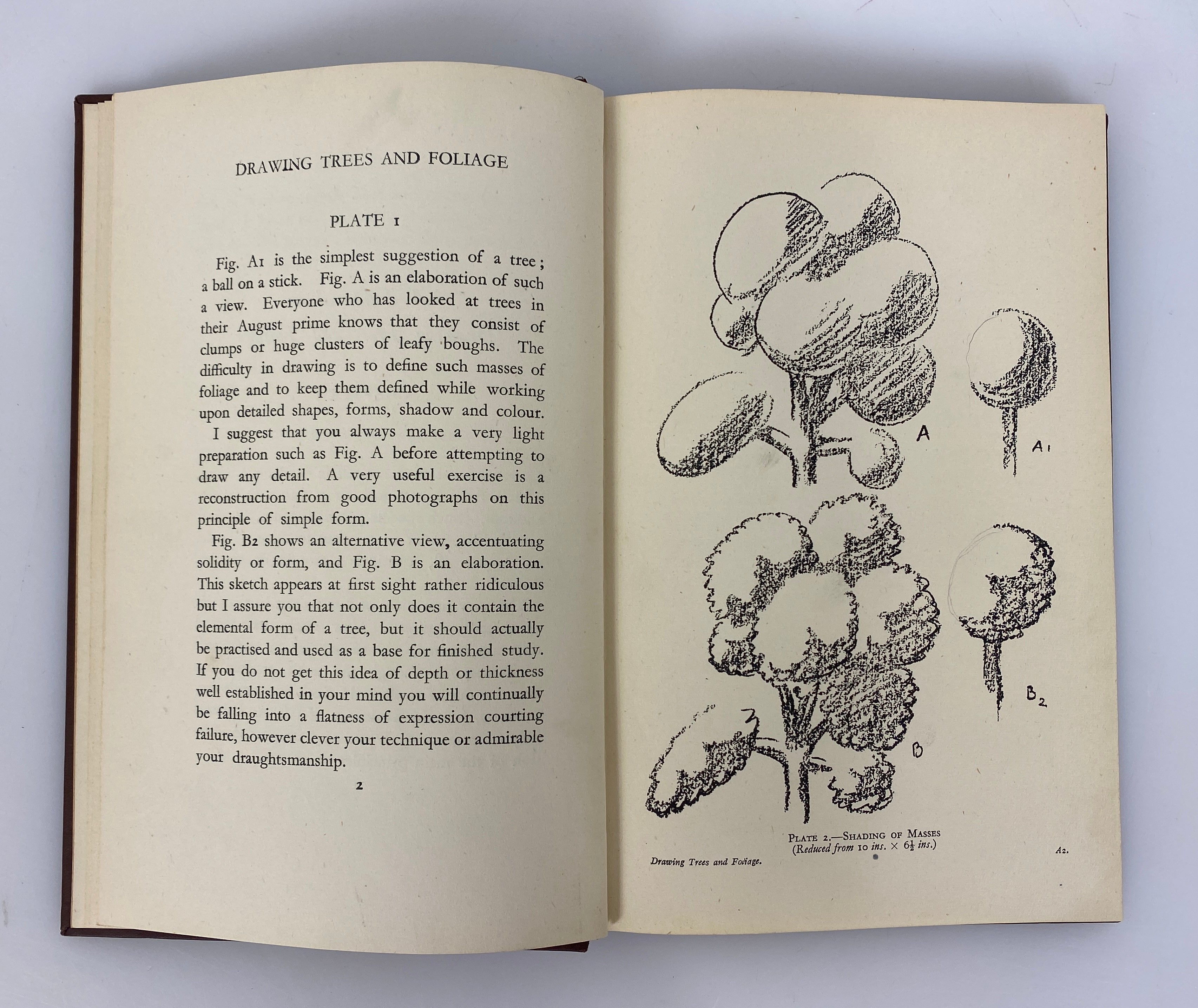 A Manual on Drawing Trees & Foliage by Doust 1942 2nd Impression HC