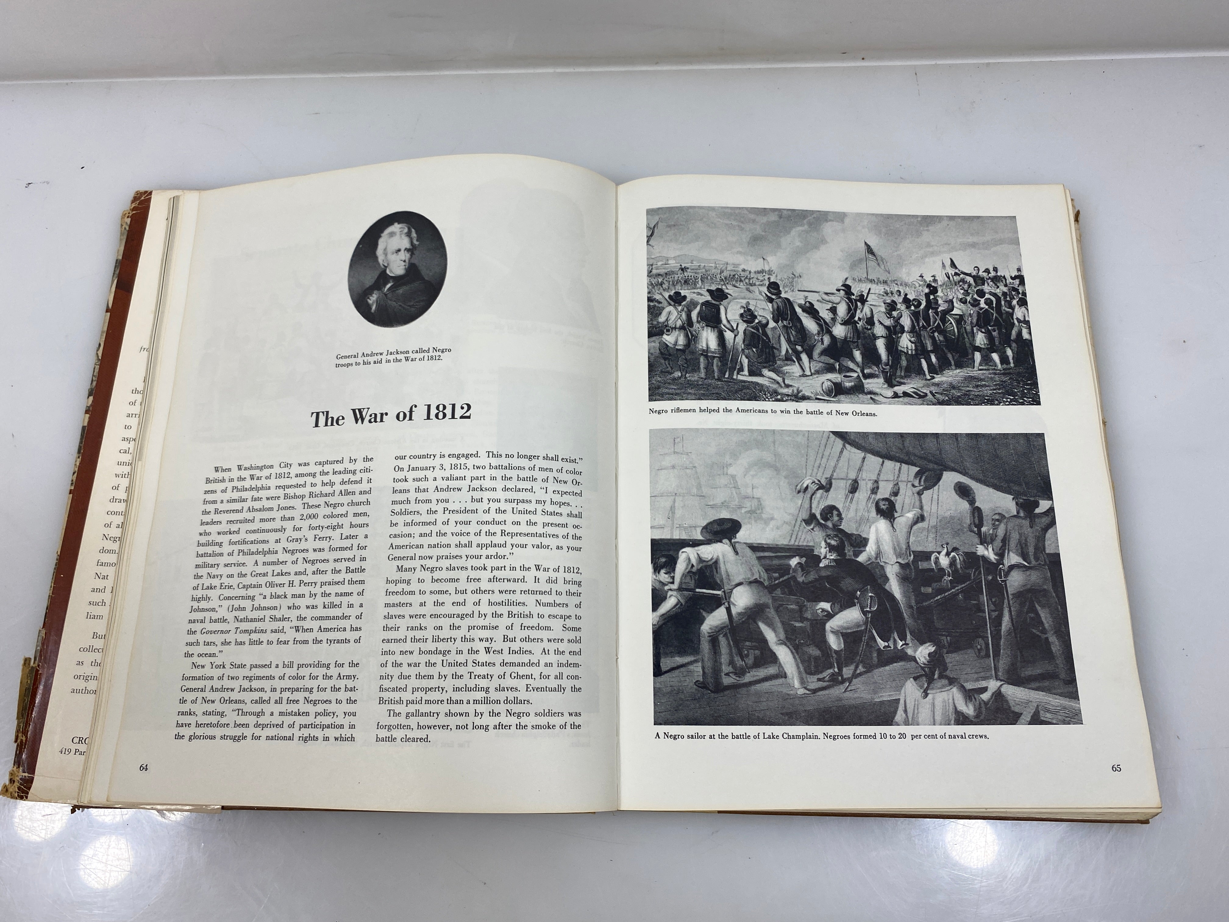 A Pictorial History of the Negro in America Hughes/Meltzer 1956 HCDJ