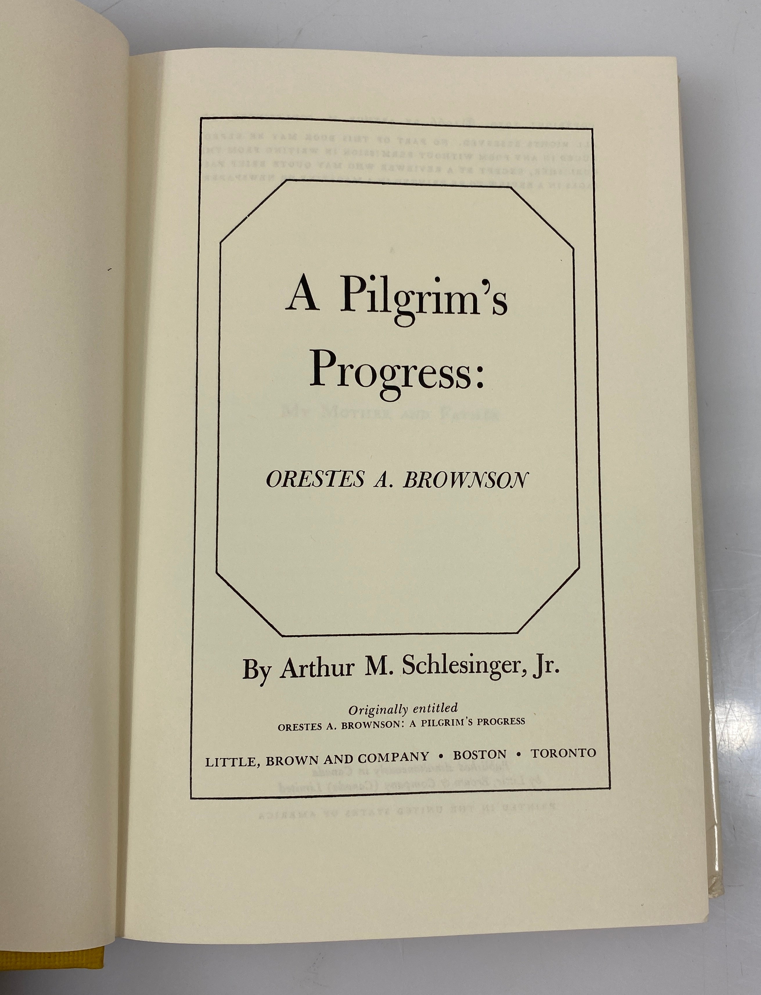 A Pilgrim's Progress: Orestes A. Brownson 1966 HCDJ