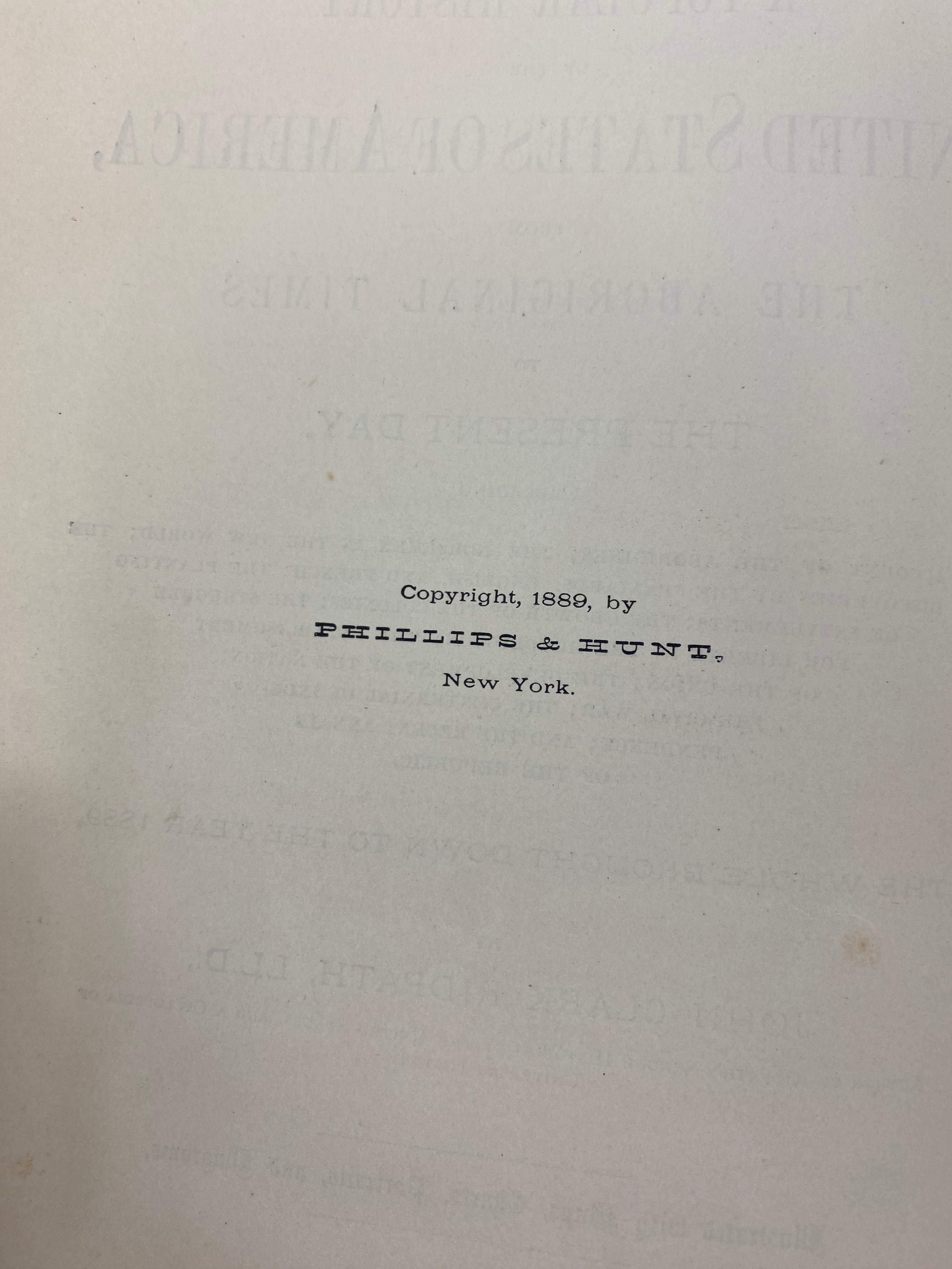 A Popular History of the USA by John Clark Ridpath 1889 Antique HC