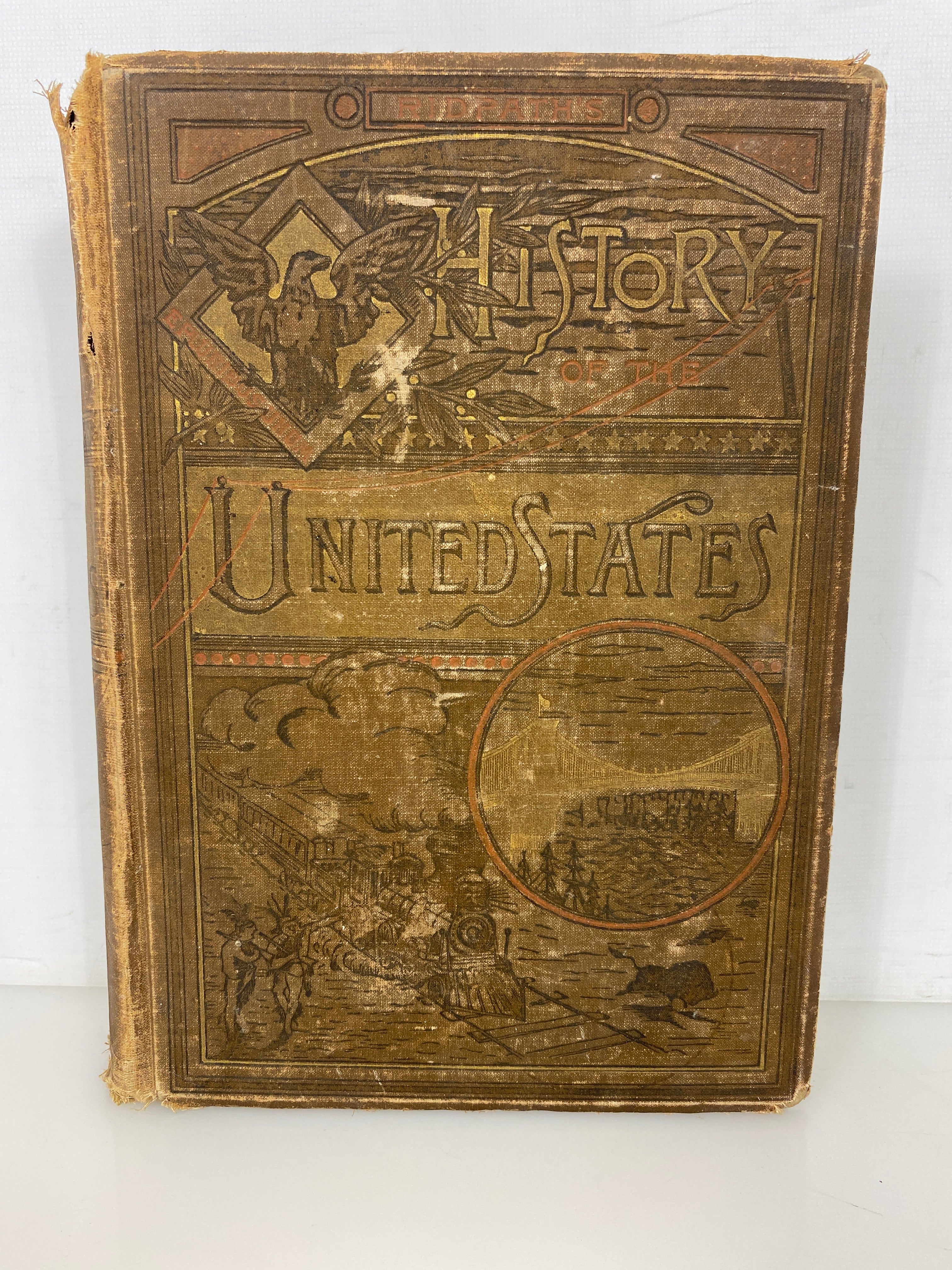 A Popular History of the USA by John Clark Ridpath 1889 Antique HC