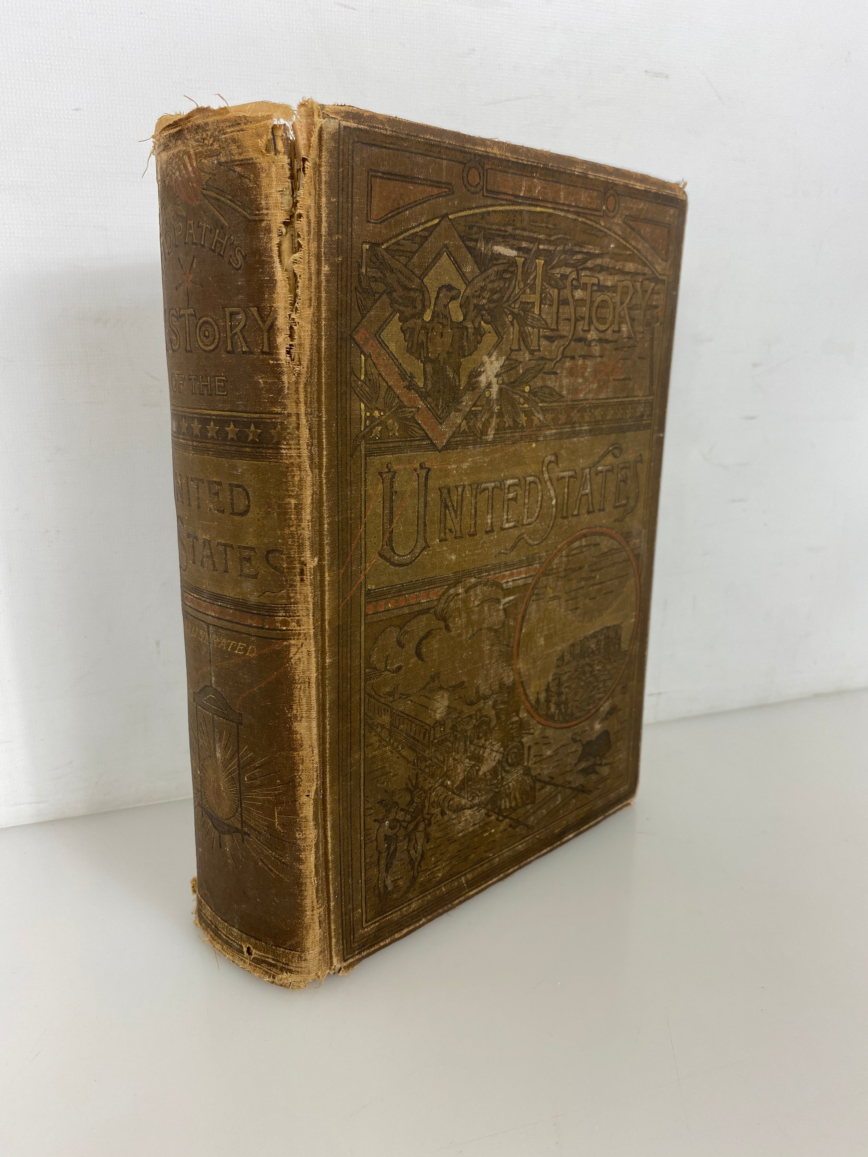 A Popular History of the USA by John Clark Ridpath 1889 Antique HC