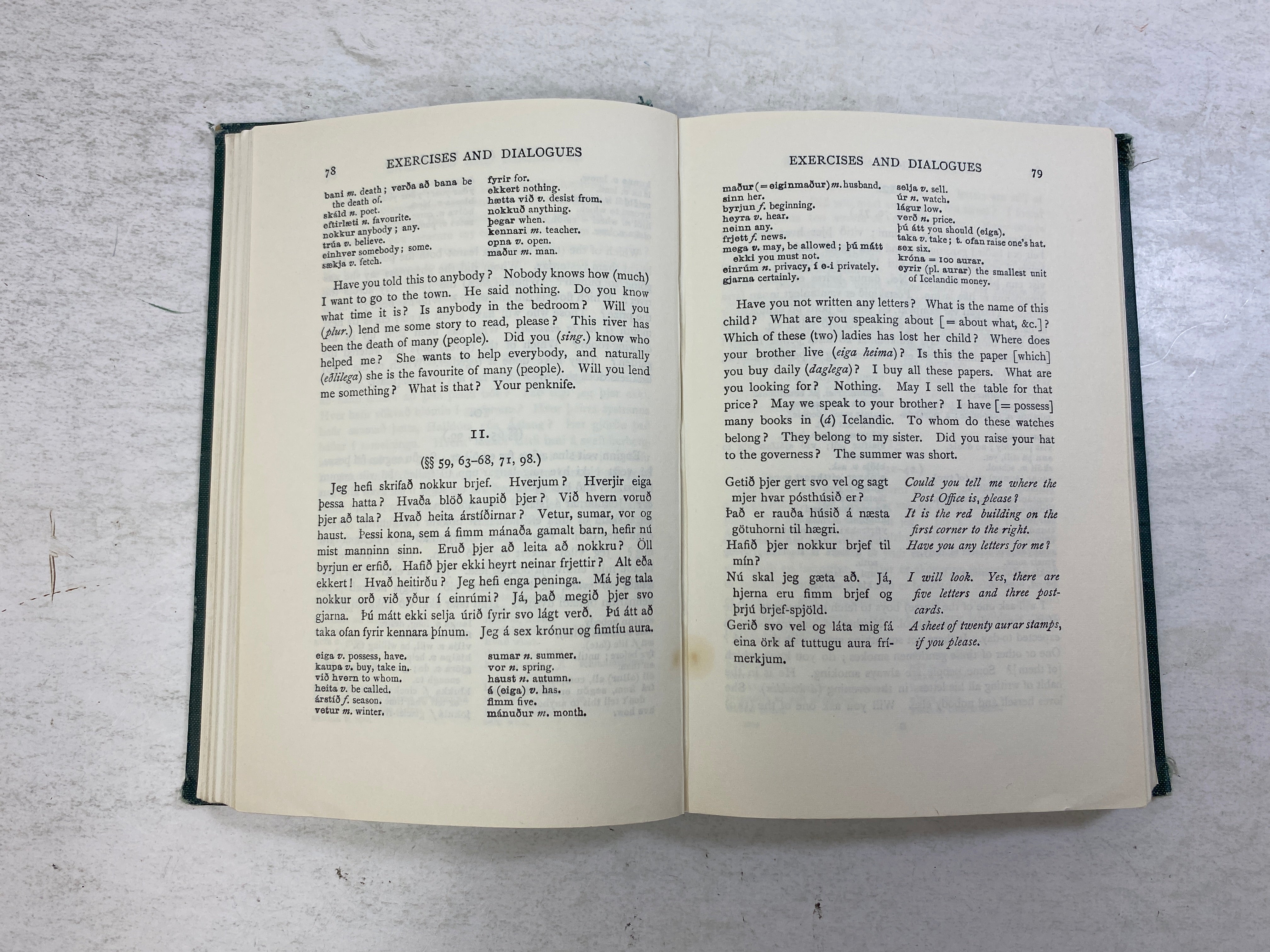 A Primer of Modern Icelandic by Jonsson Ex-library 1966 HC