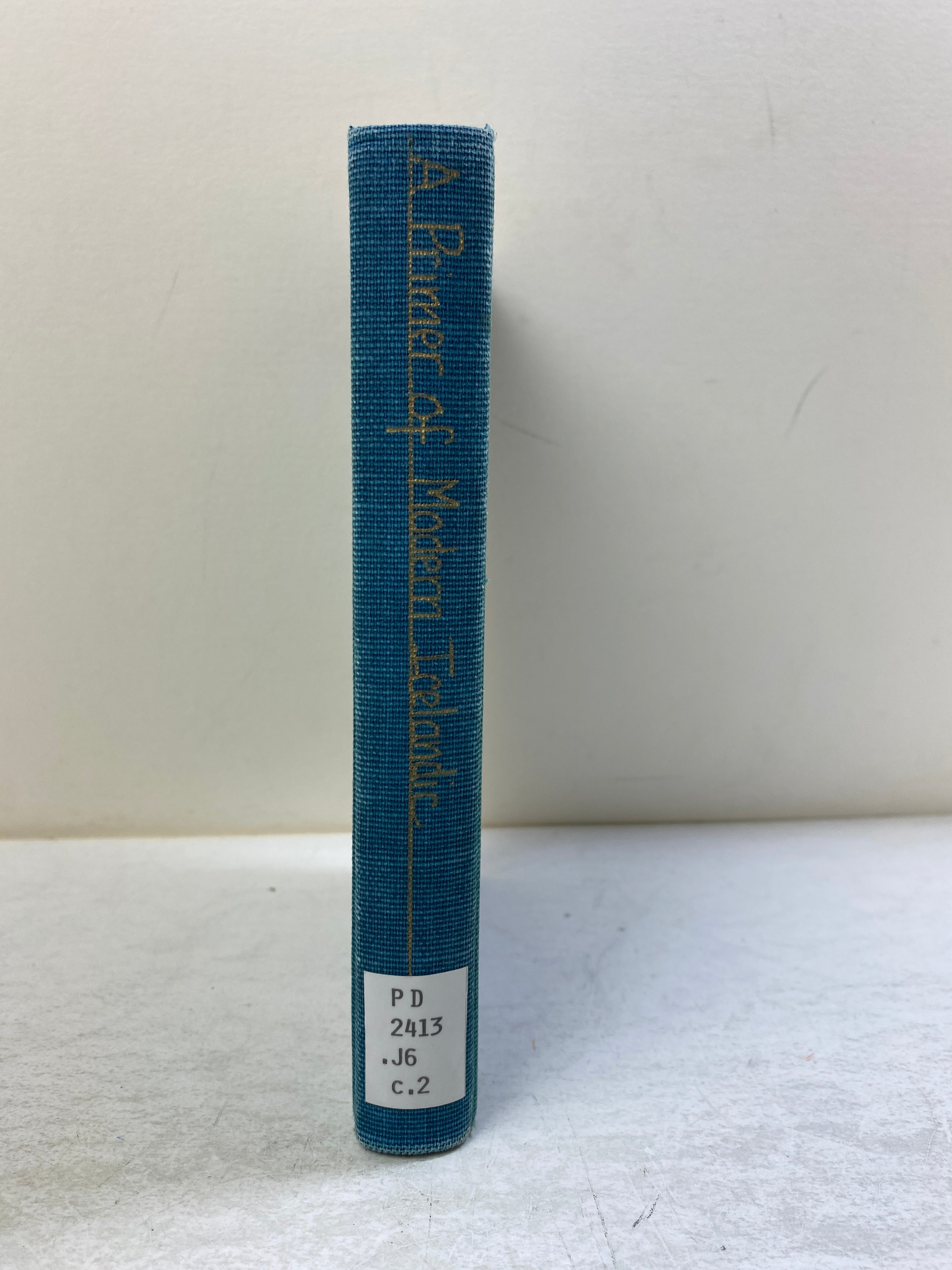 A Primer of Modern Icelandic by Jonsson Ex-library 1966 HC
