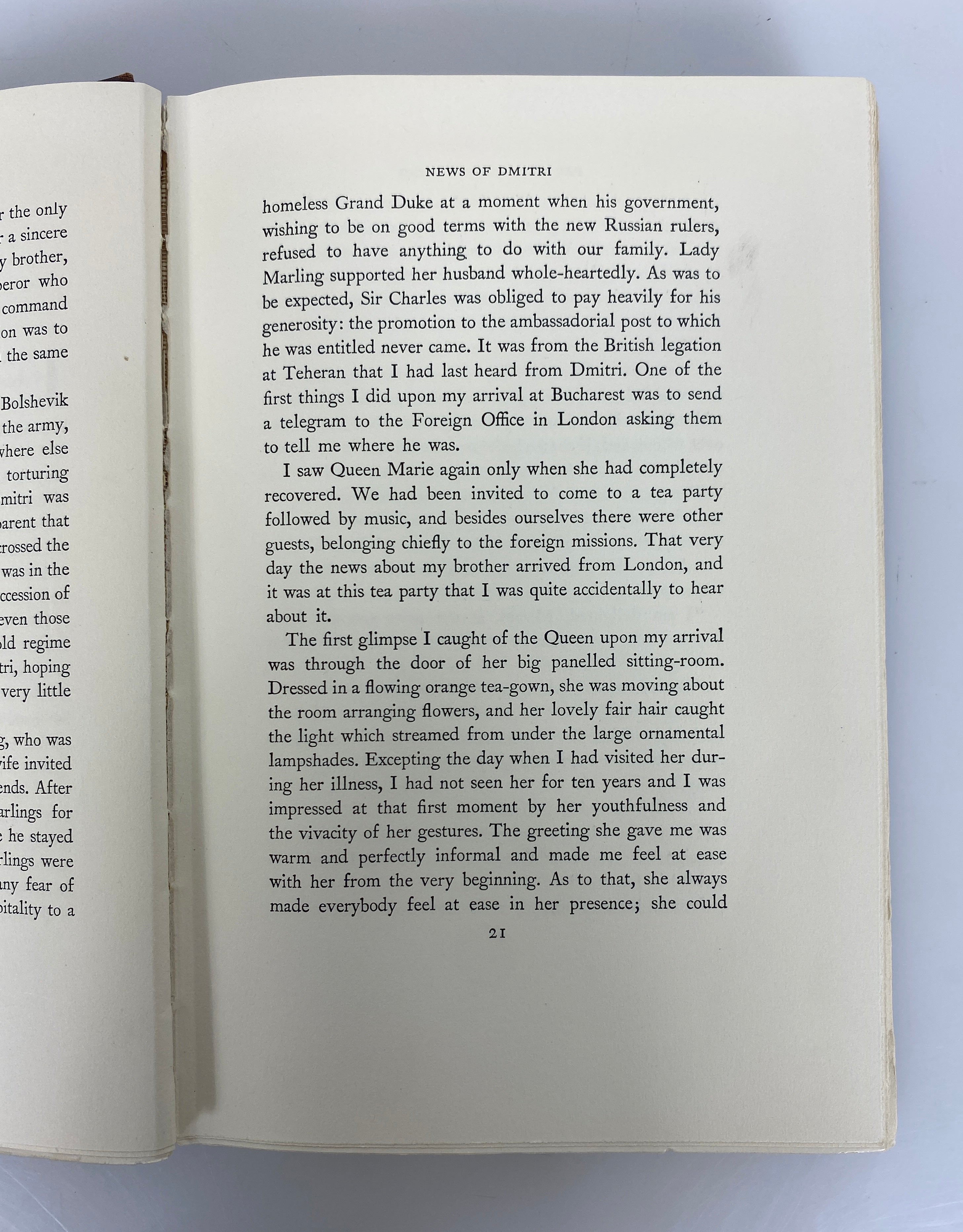 A Princess in Exile by Marie, Grand Duchess of Russia 1932 Ex-Library HC