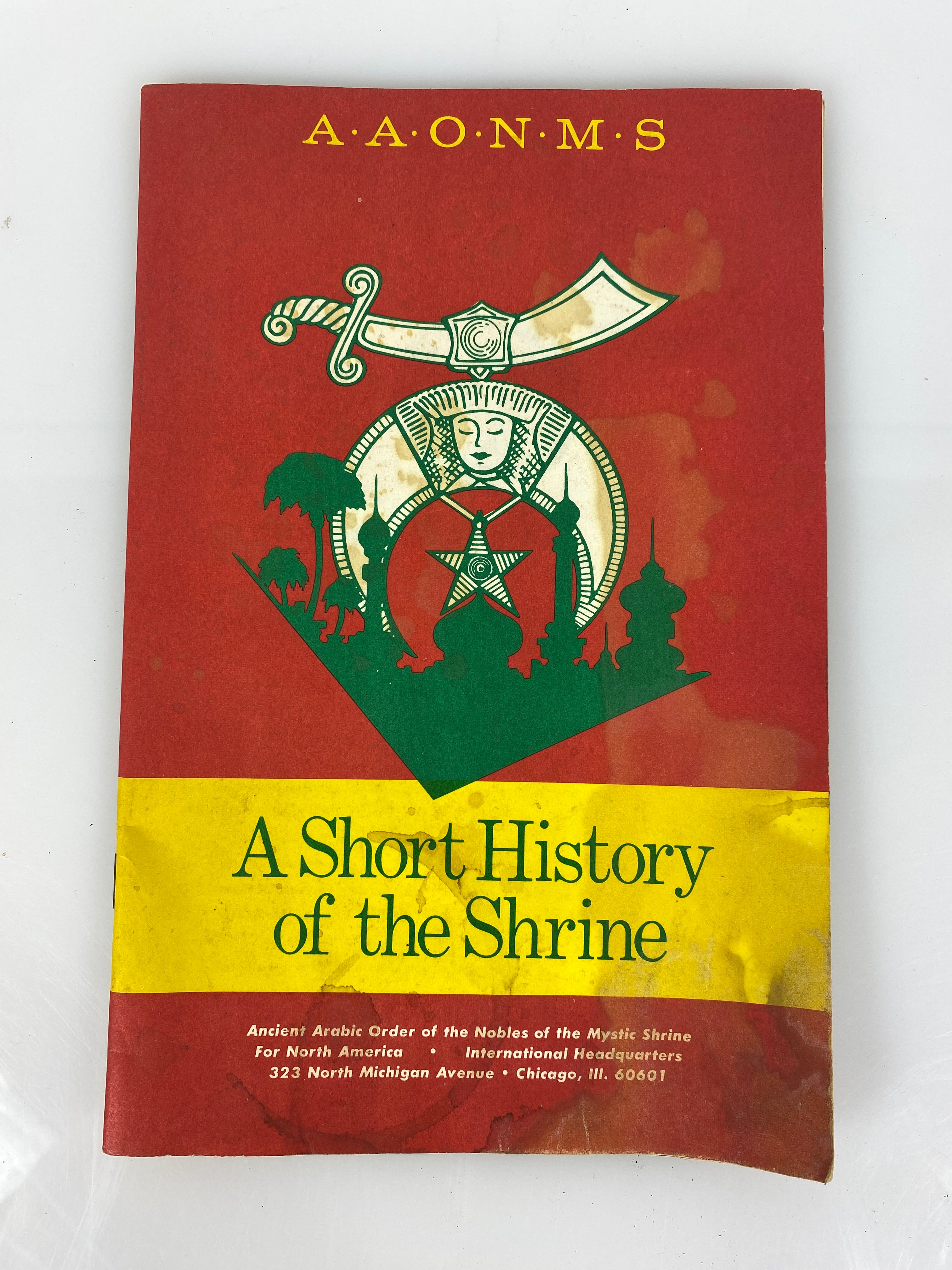 A Short History of the Shrine booklet  Freemason Ephemera