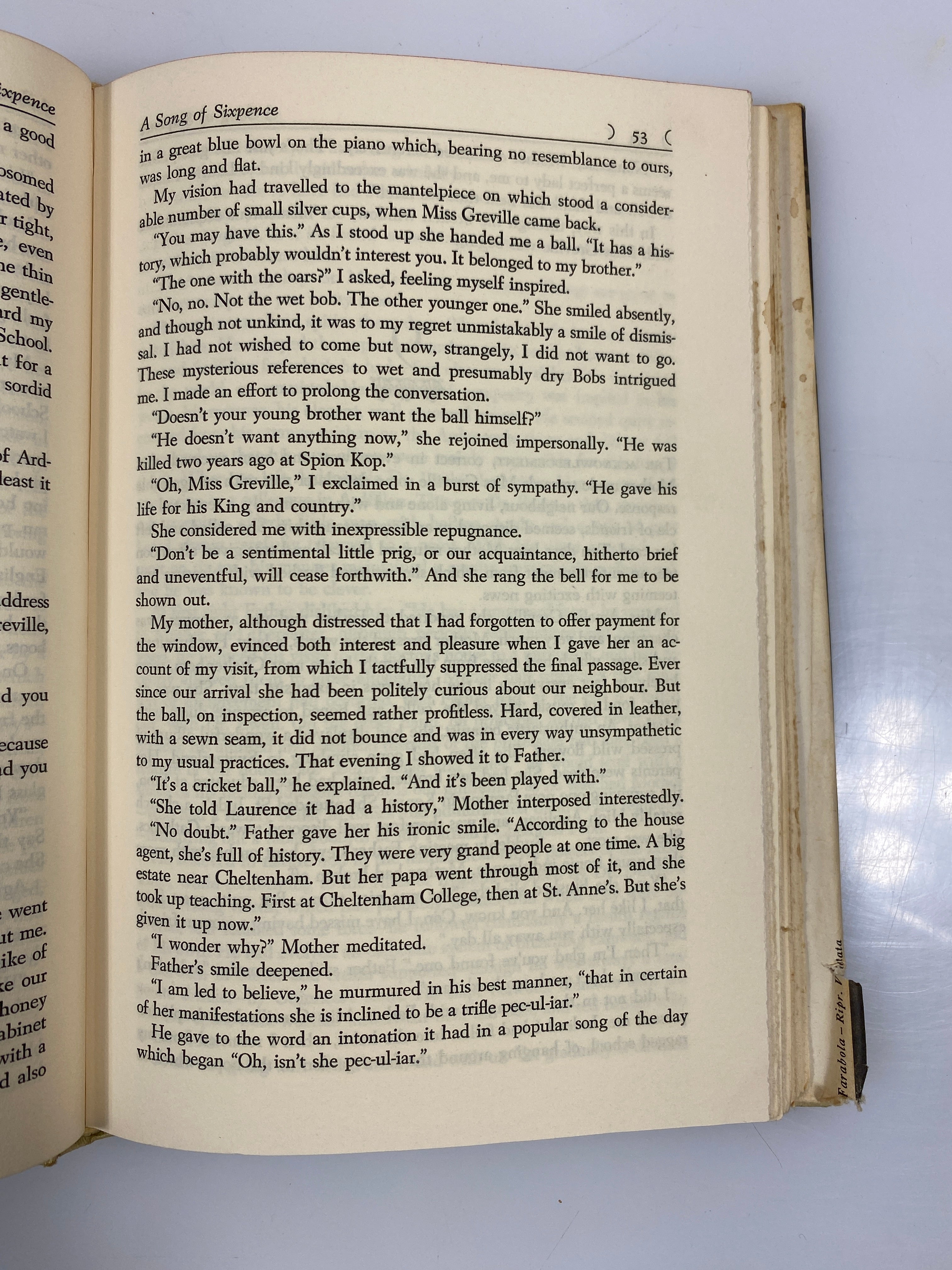 A Song of Sixpence by Cronin 1964 HCDJ
