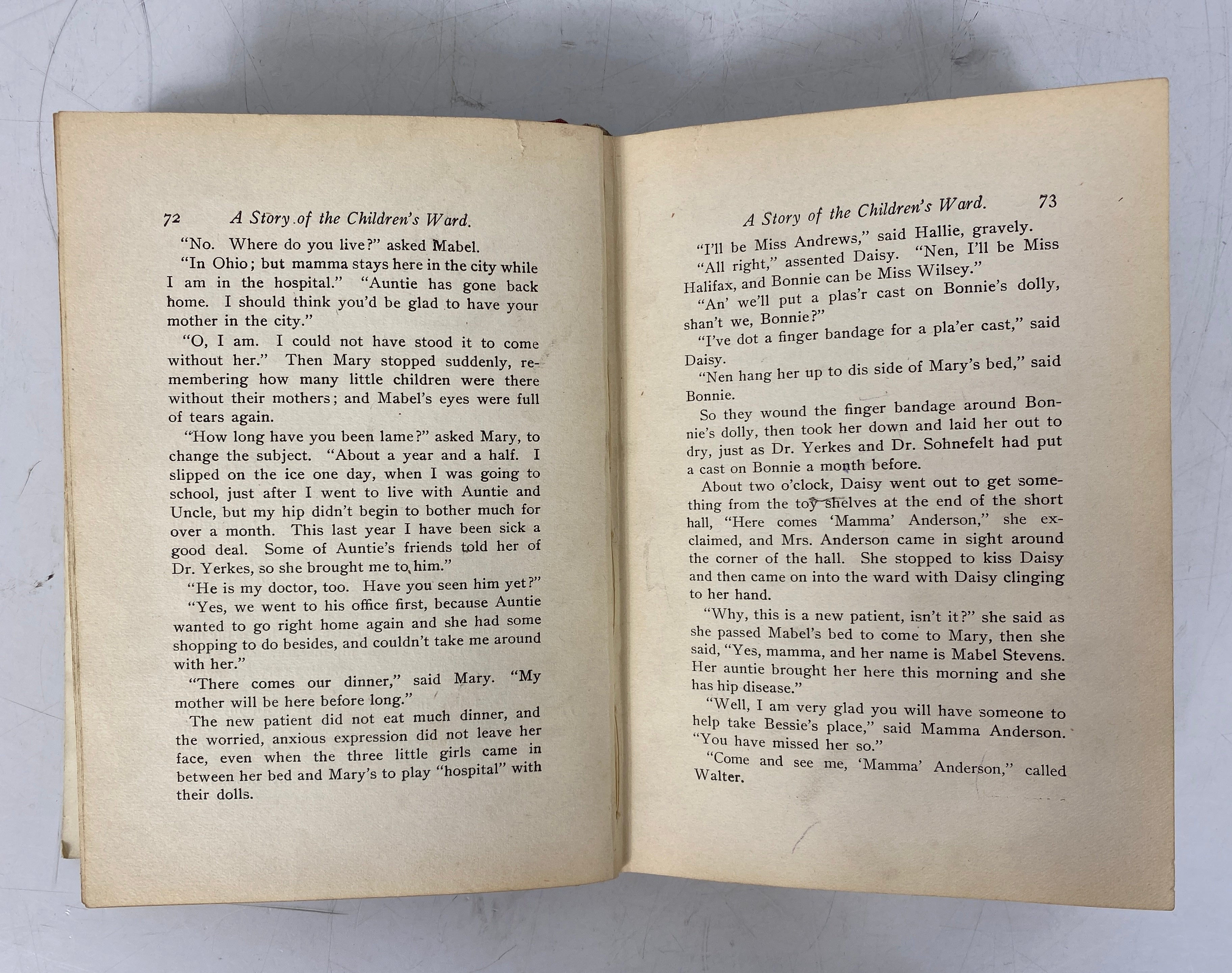 A Story of the Children's Ward B. Van Leuven Browne 1906 Antique HC