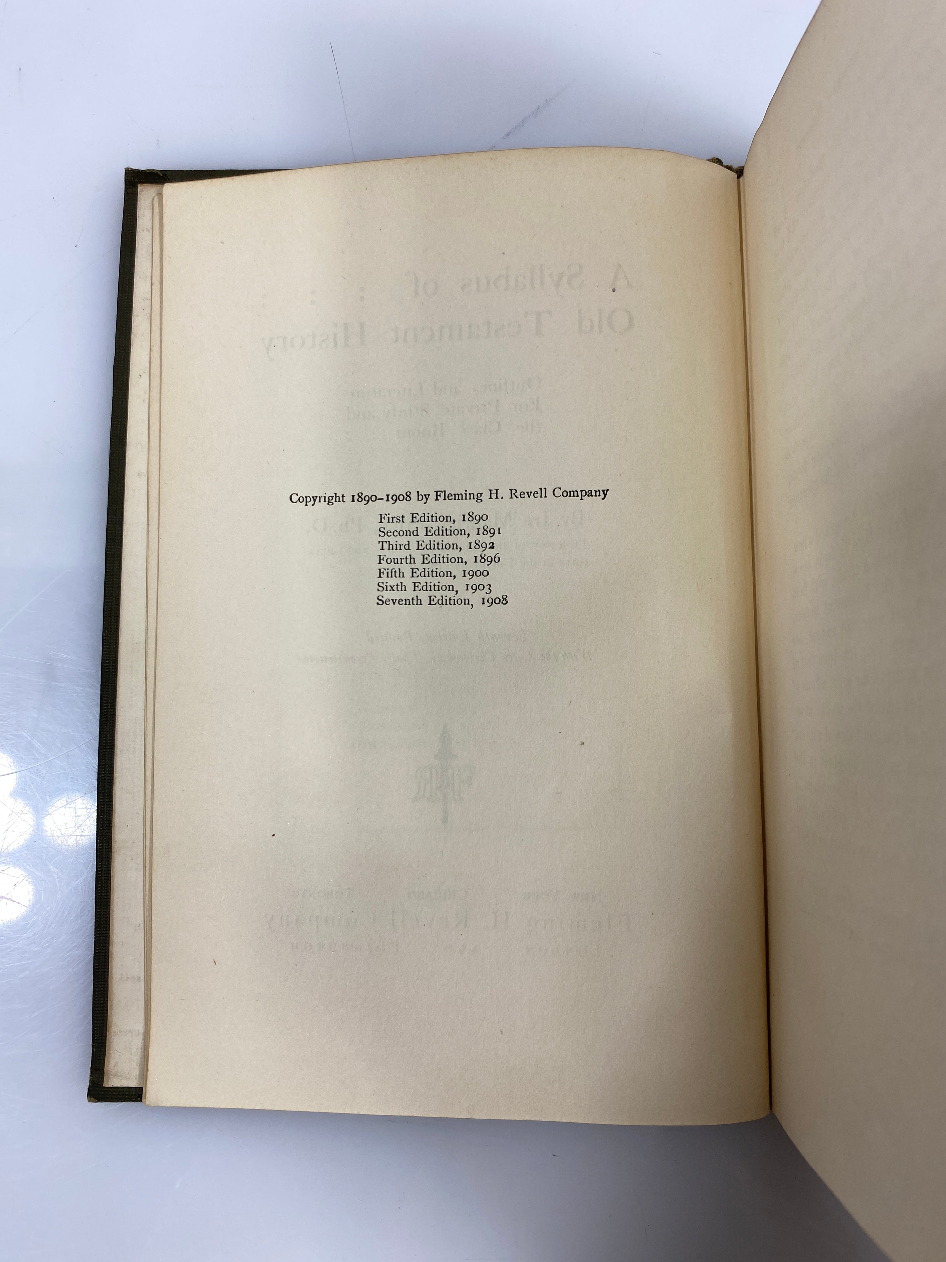 A Syllabus of Old Testament History by Price 7th Ed. 1908 HC