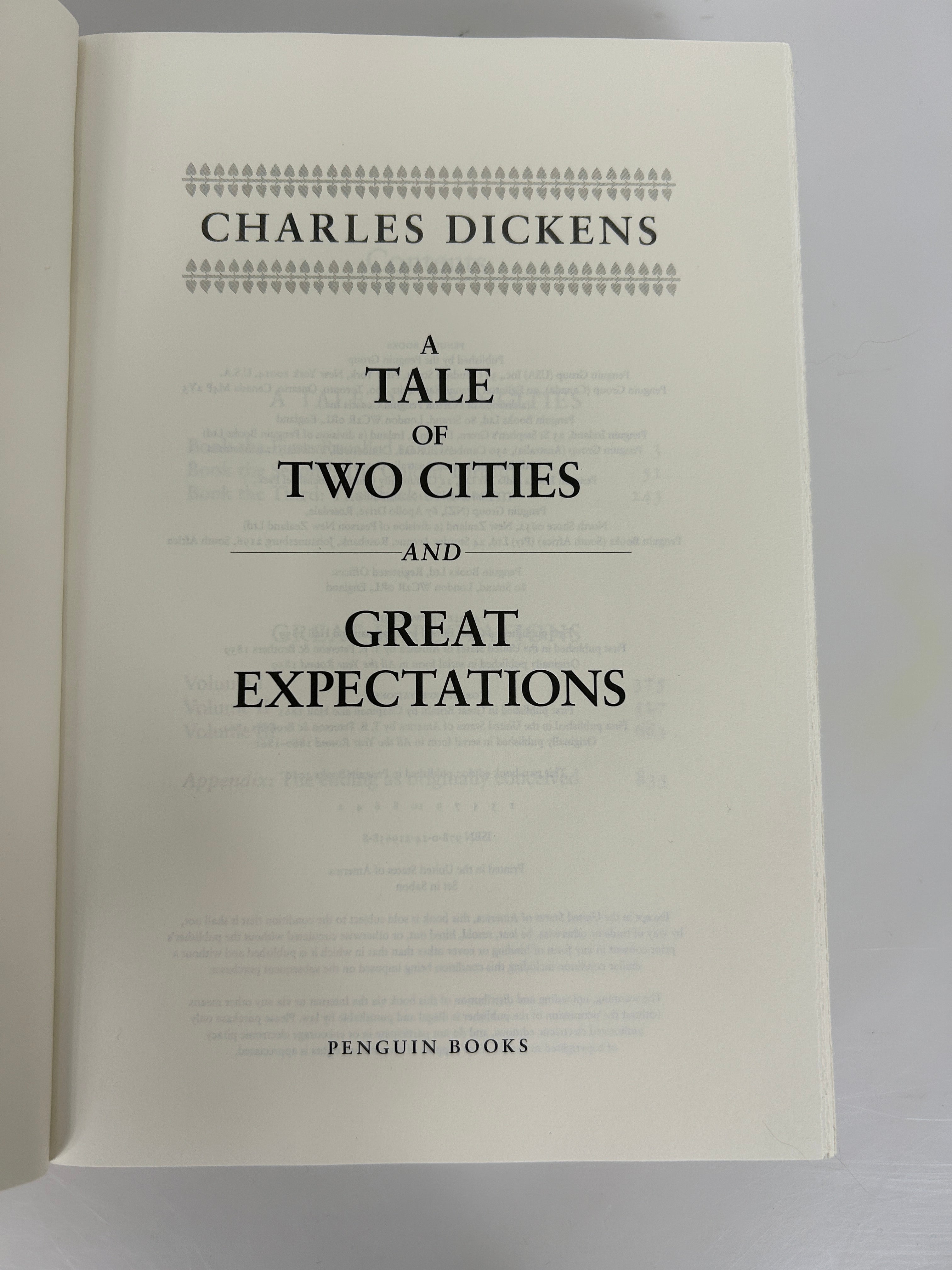 A Tale of Two Cities and Great Expectations: Two Novels Oprah's Book Club Deckle Edge