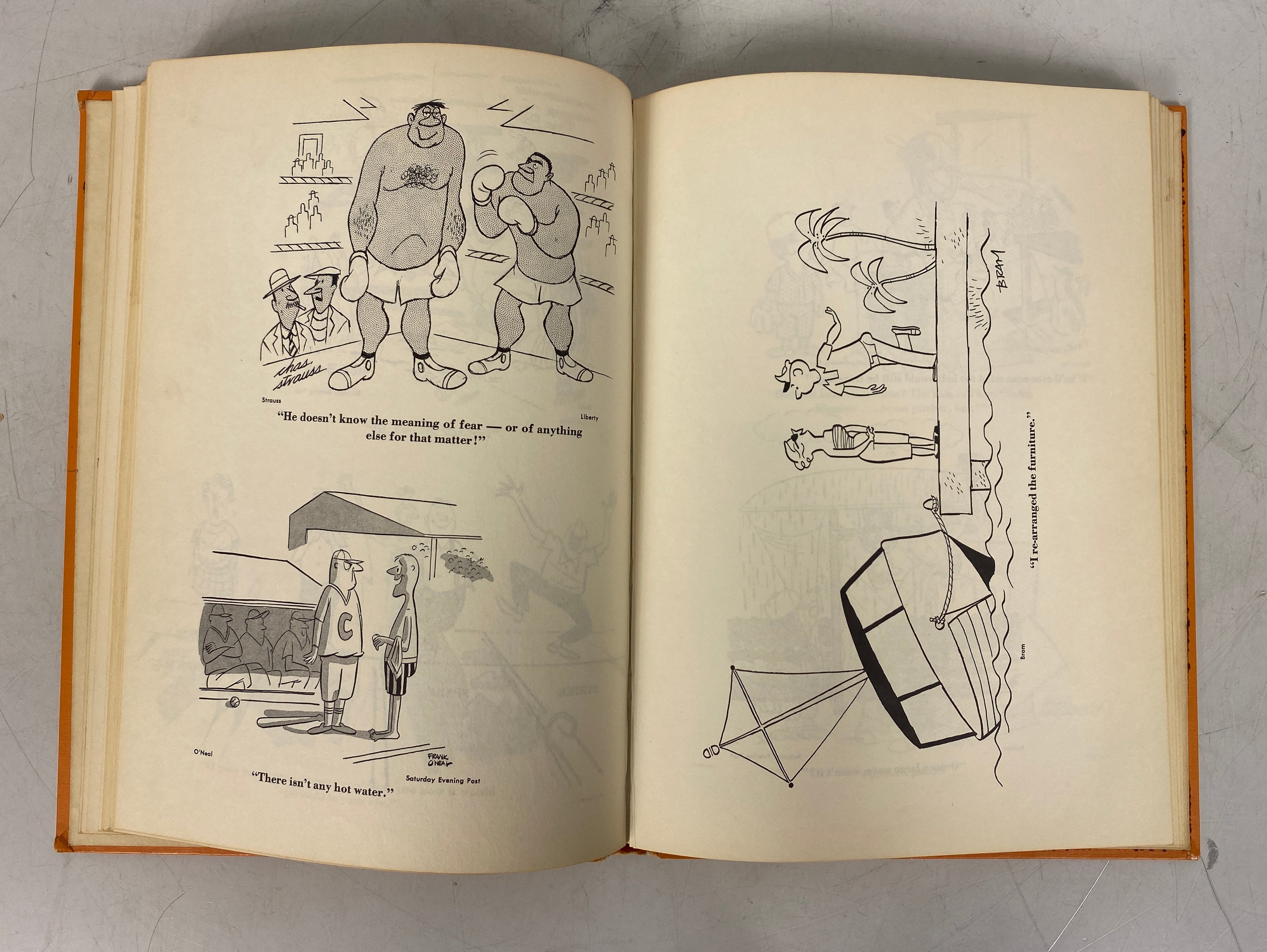 A Treasury of Sports Cartoons by Lawrence Lariar 1957 Vintage HC