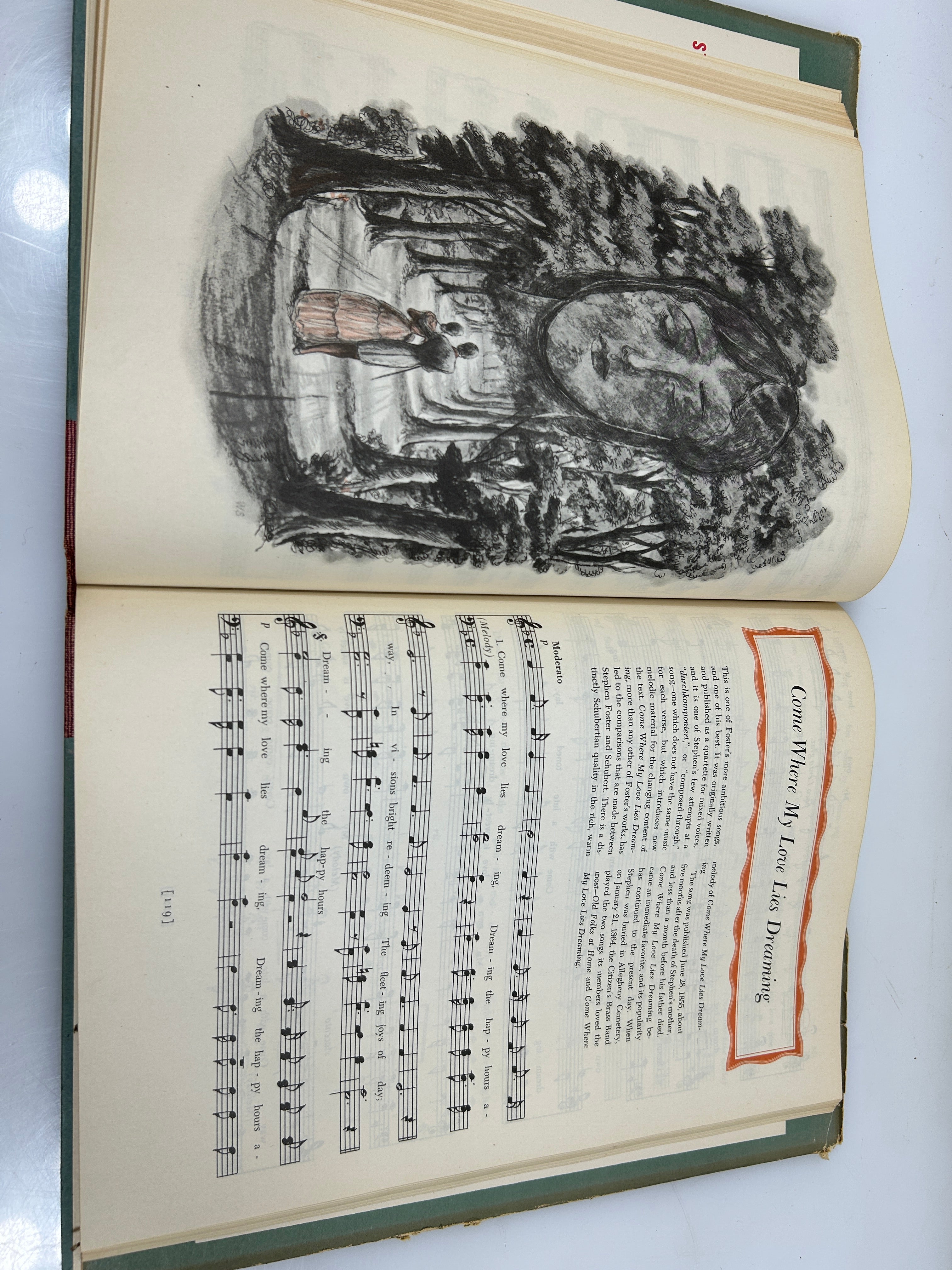 A Treasury of Stephen Foster 1946 Random House 1st Print HCDJ