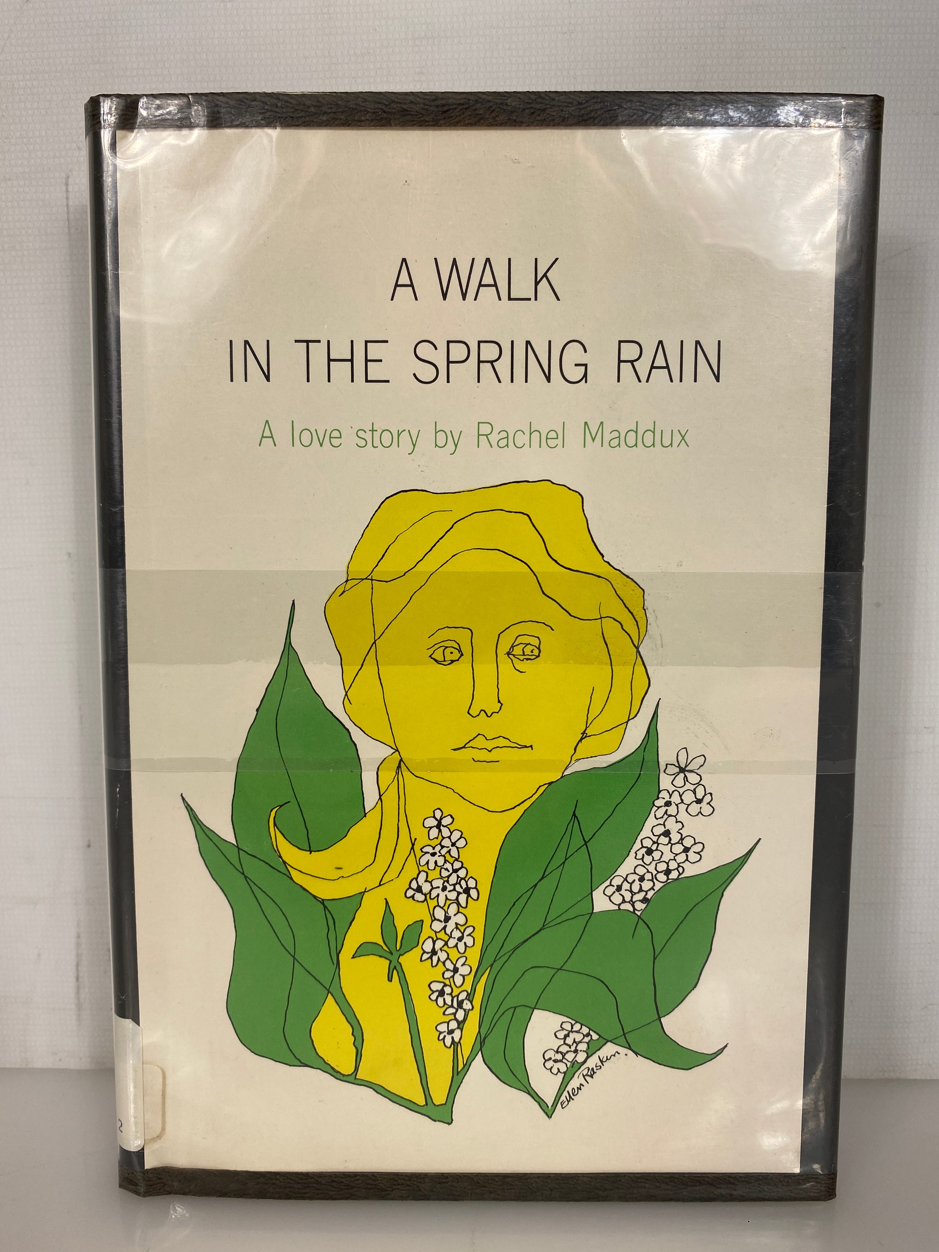A Walk in the Spring Rain Rachel Maddux 1966 Stated 1st Edition Ex-Library HC DJ