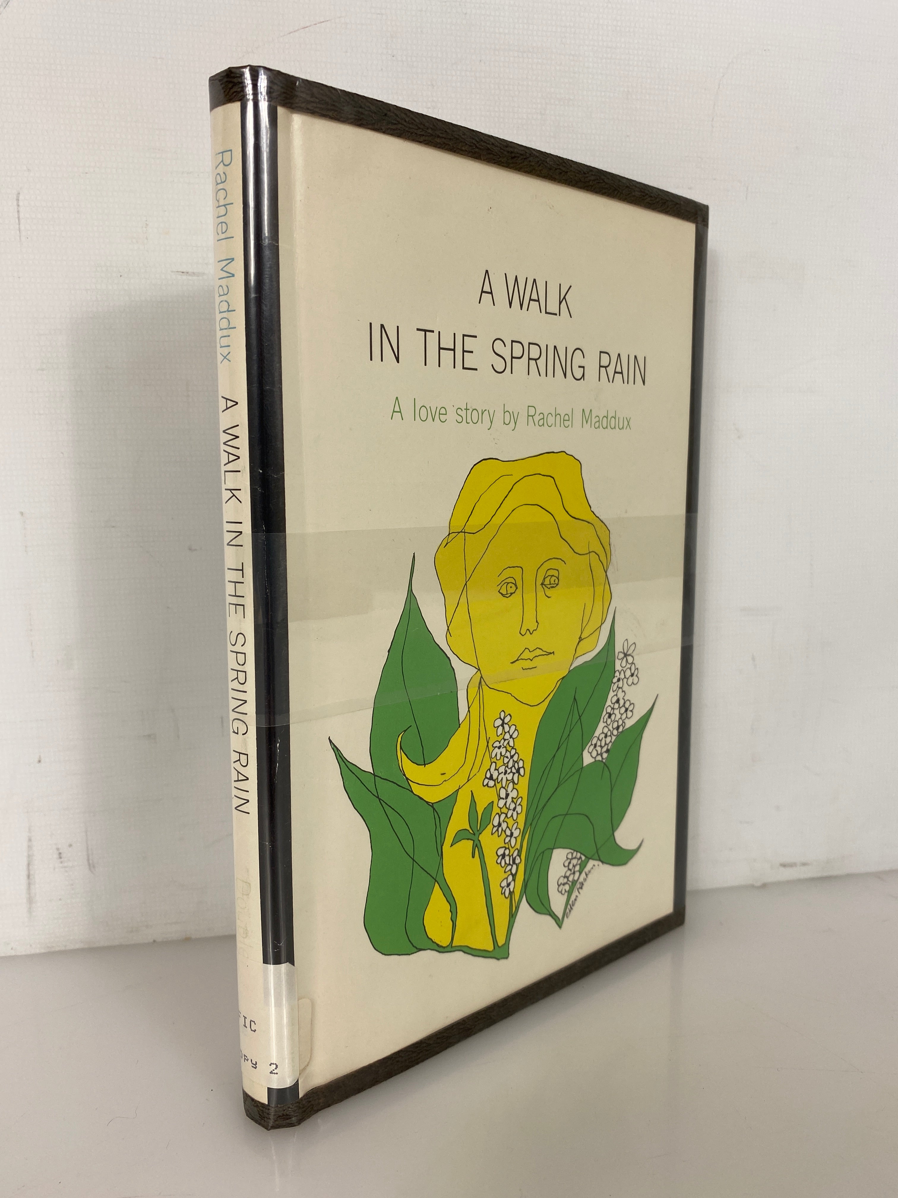 A Walk in the Spring Rain Rachel Maddux 1966 Stated 1st Edition Ex-Library HC DJ