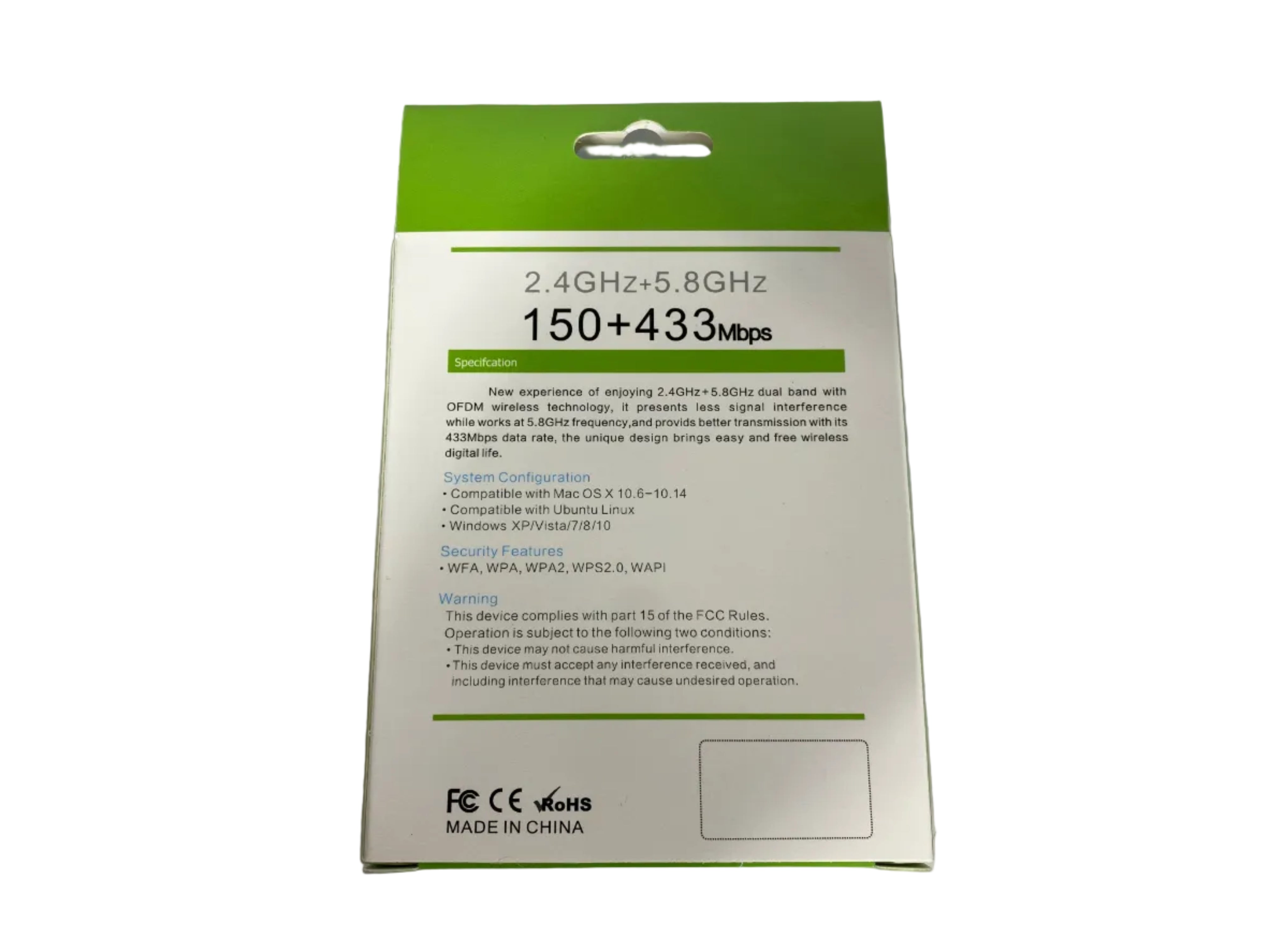 ABGNAC Wi-Fi Nano 11AC Adapter *New*