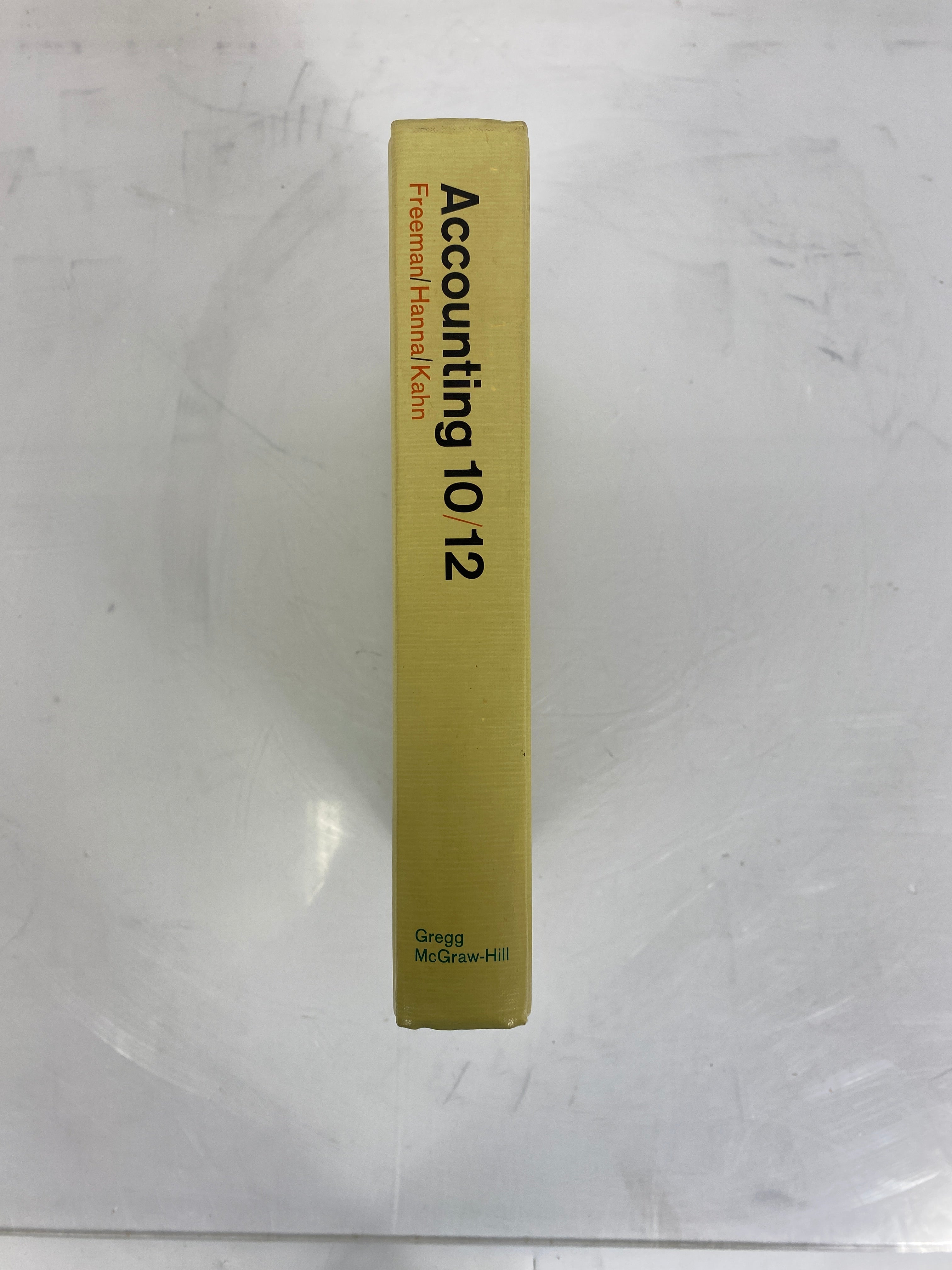 Accounting 10/12 by Freeman/Hanna/Kahn 1968 Vintage HC Textbook