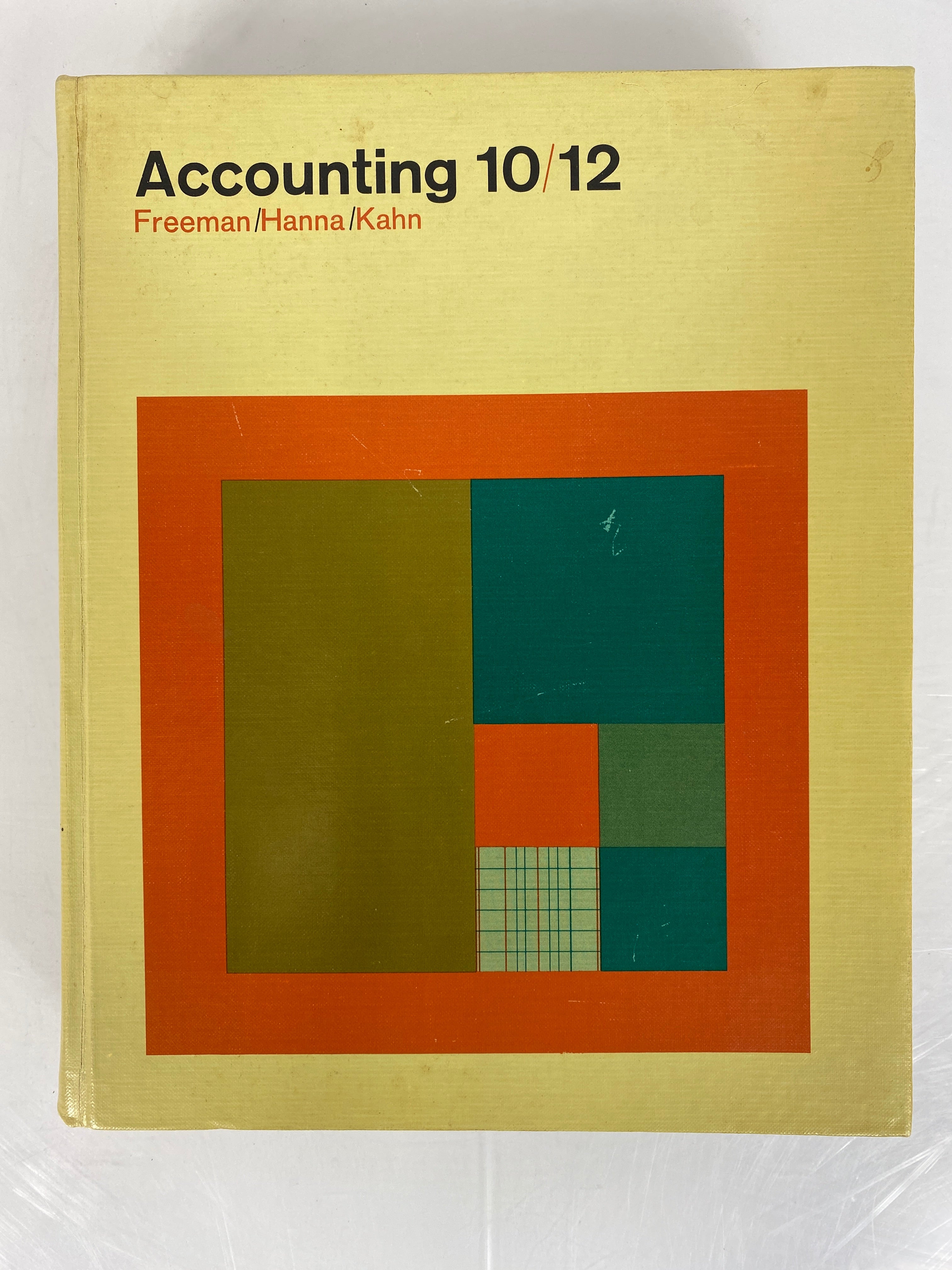 Accounting 10/12 by Freeman/Hanna/Kahn 1968 Vintage HC Textbook