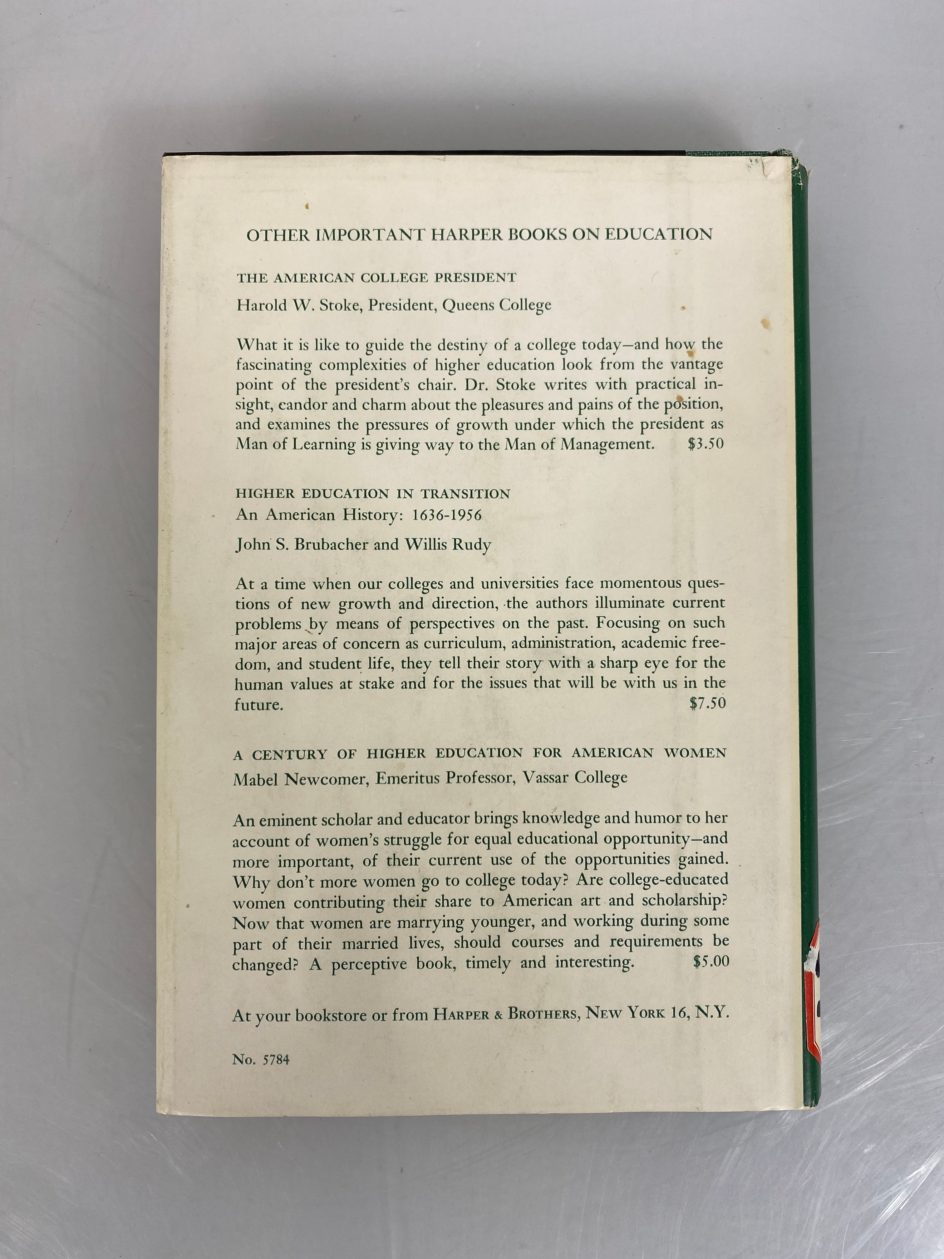 Accreditation Standards in Higher Education by Selden Signed 1st Ed HCDJ