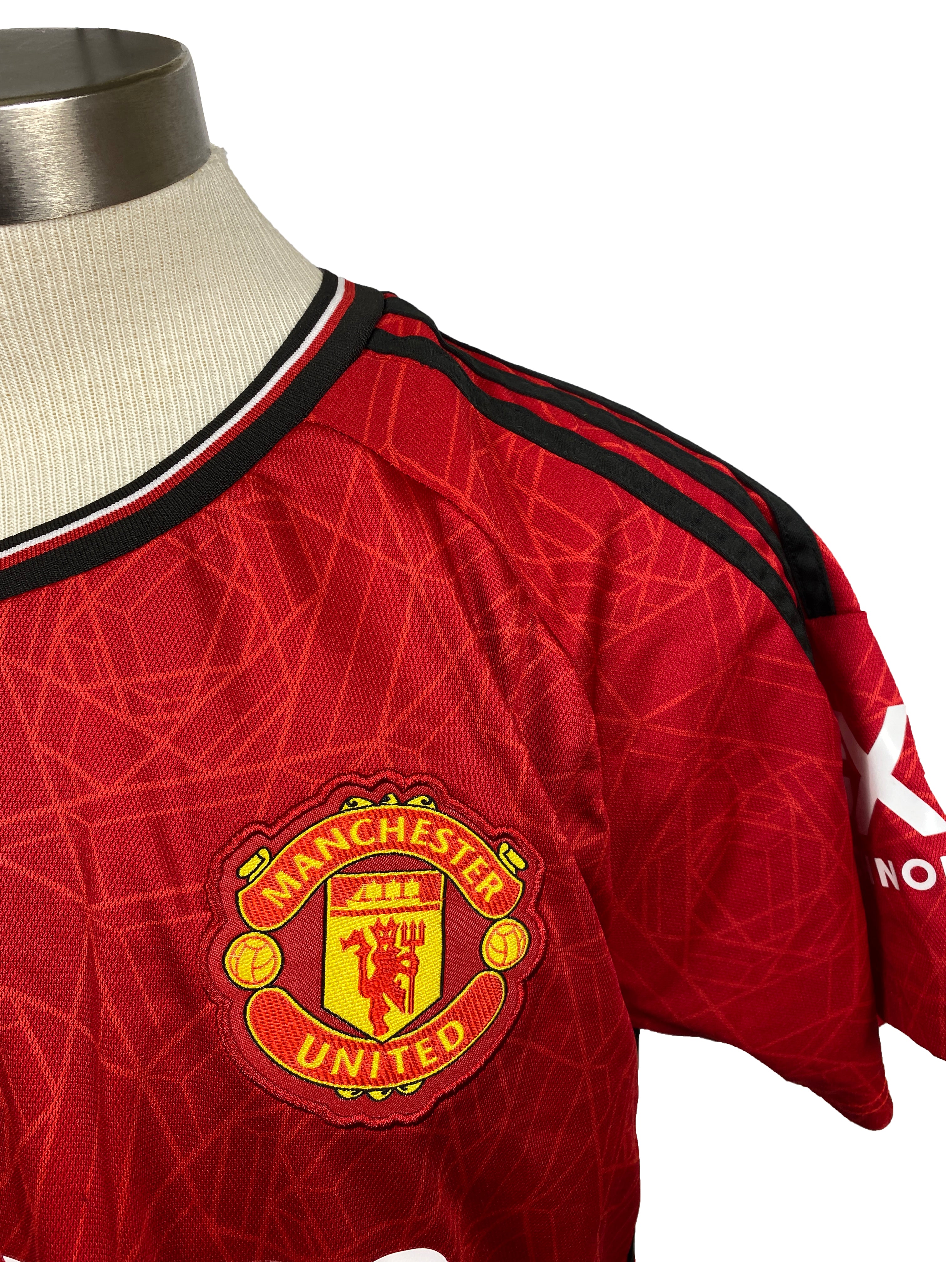 Adidas Manchester United Red Geometric Print Jersey Men's Size L