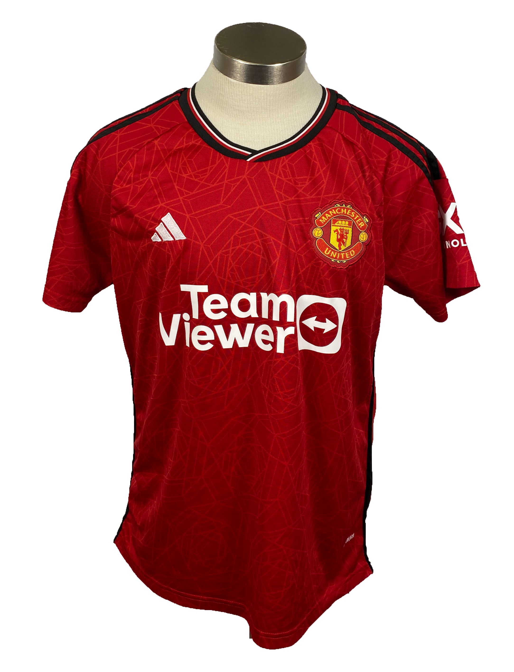 Adidas Manchester United Red Geometric Print Jersey Men's Size L