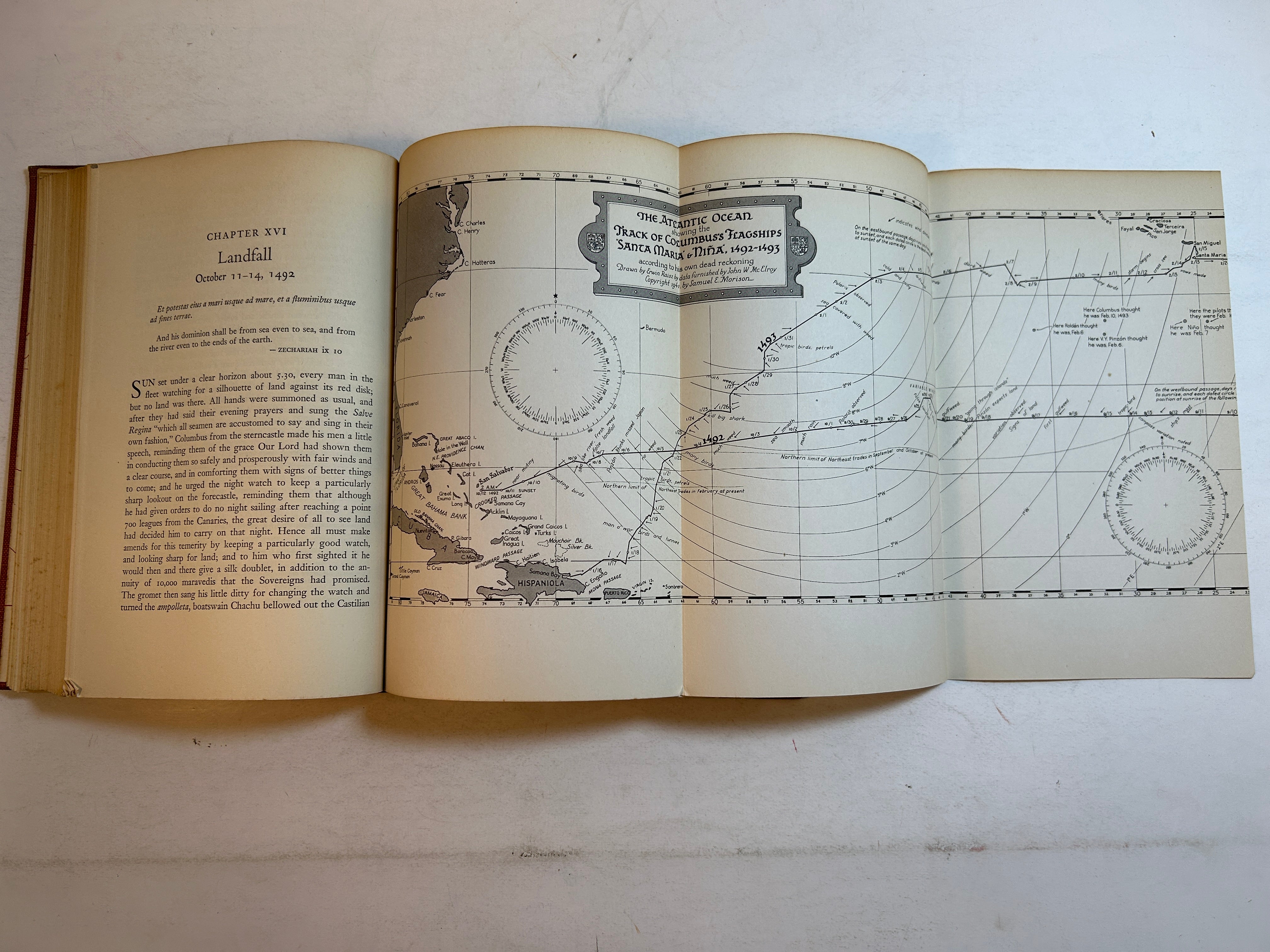 Admiral of the Ocean Sea with Pull-Out Maps by Samuel Eliot Morison Little Brown 1942