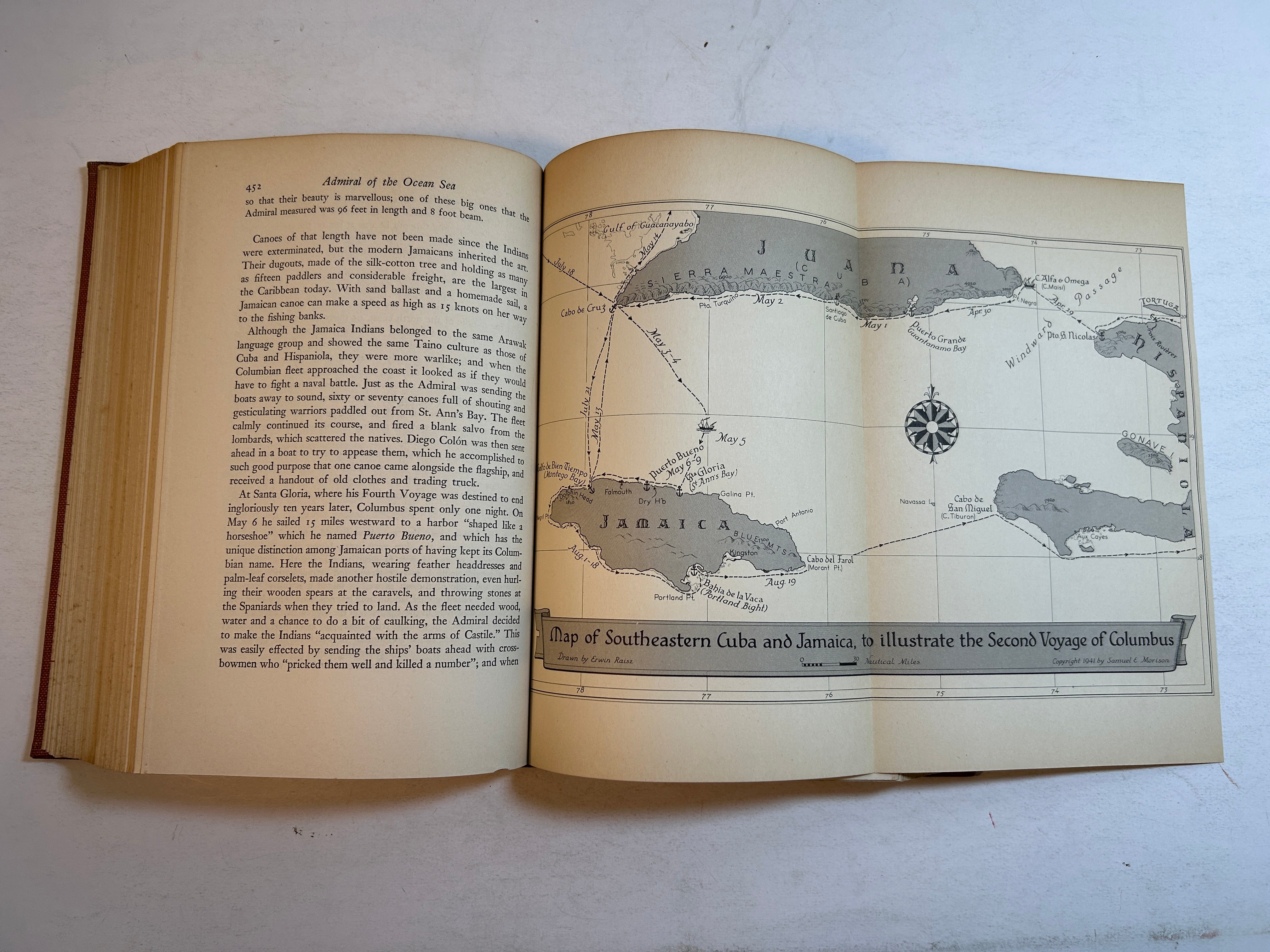 Admiral of the Ocean Sea with Pull-Out Maps by Samuel Eliot Morison Little Brown 1942