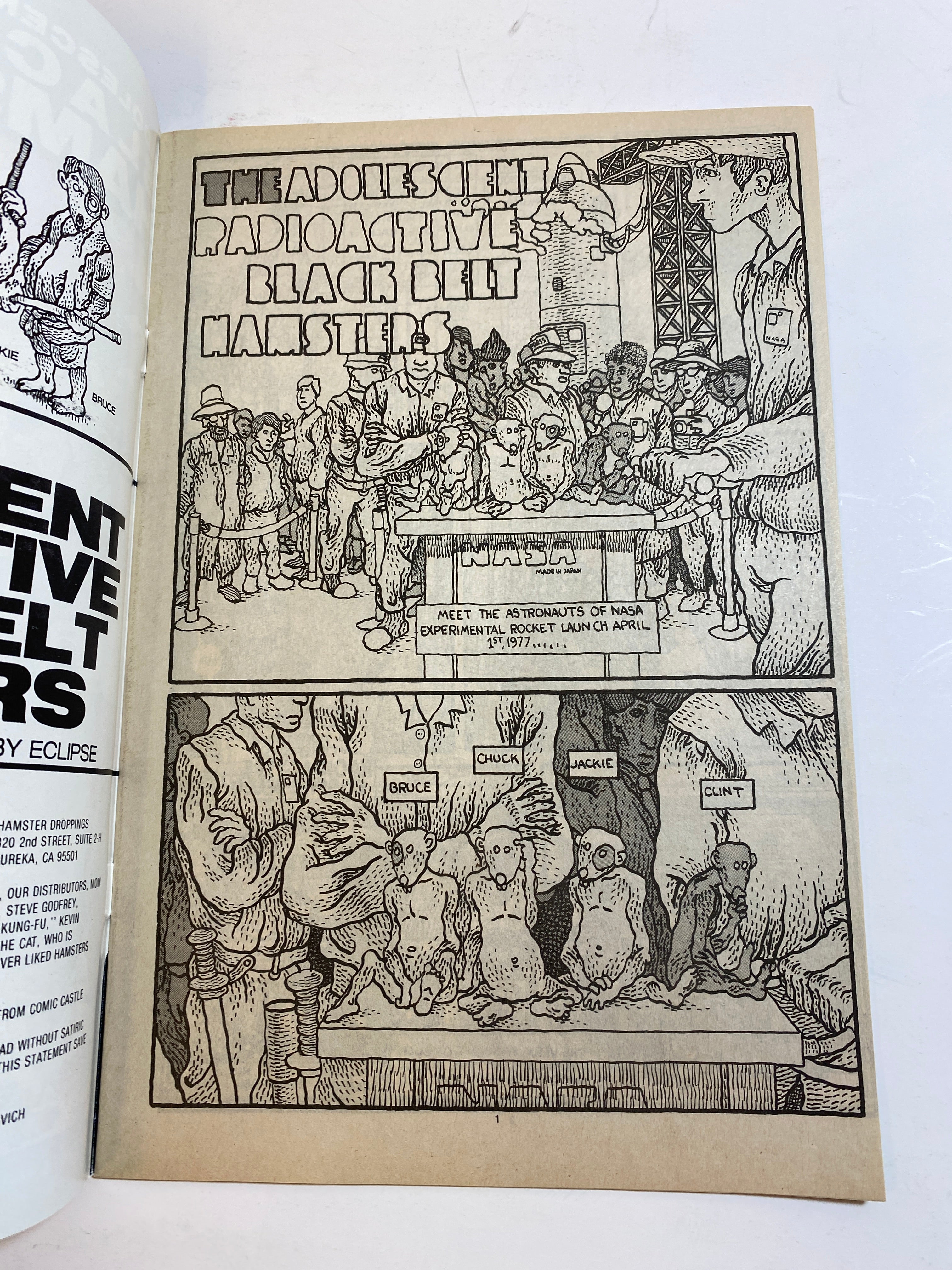 Adolescent Radioactive Black Belt Hamsters Eclipse Comics 1986