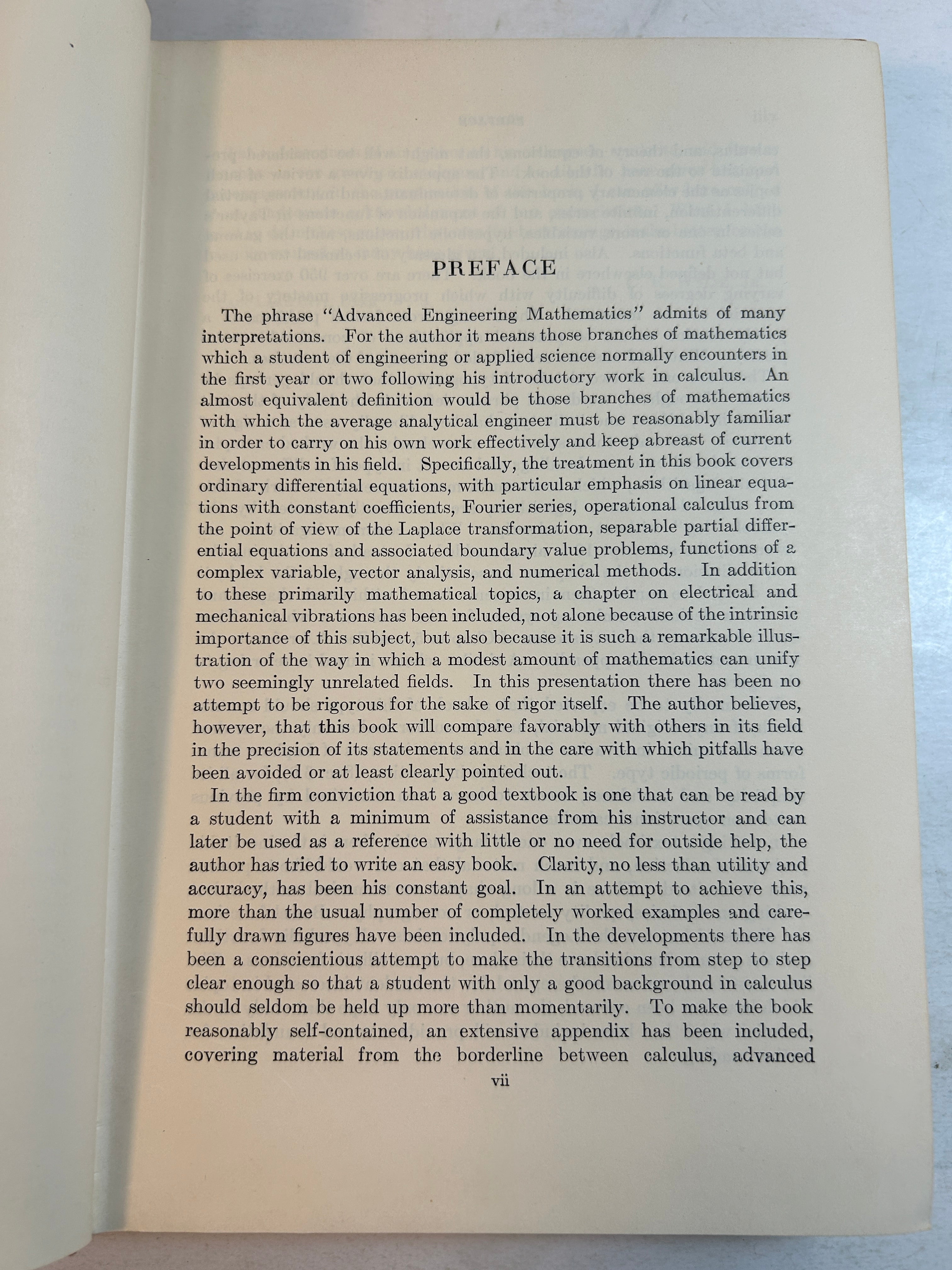 Advanced Engineering Mathematics by C.R. Wylie, Jr McGraw-Hill 1951 HC