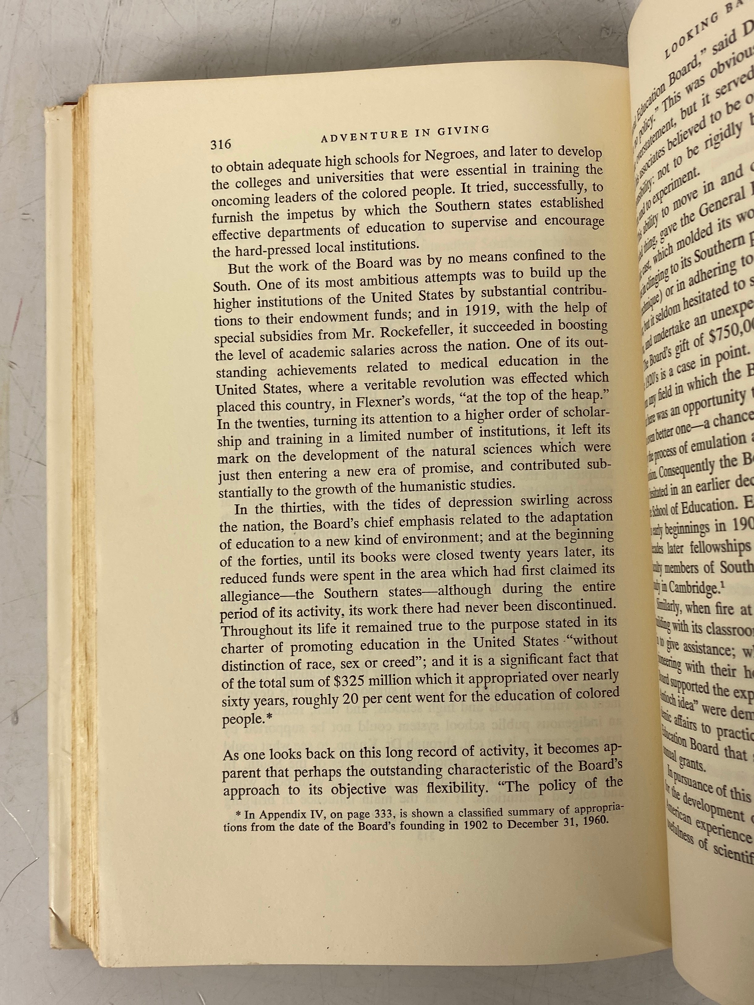 Adventure in Giving by Fosdick Story of the General Education Board 1st ED HCDJ