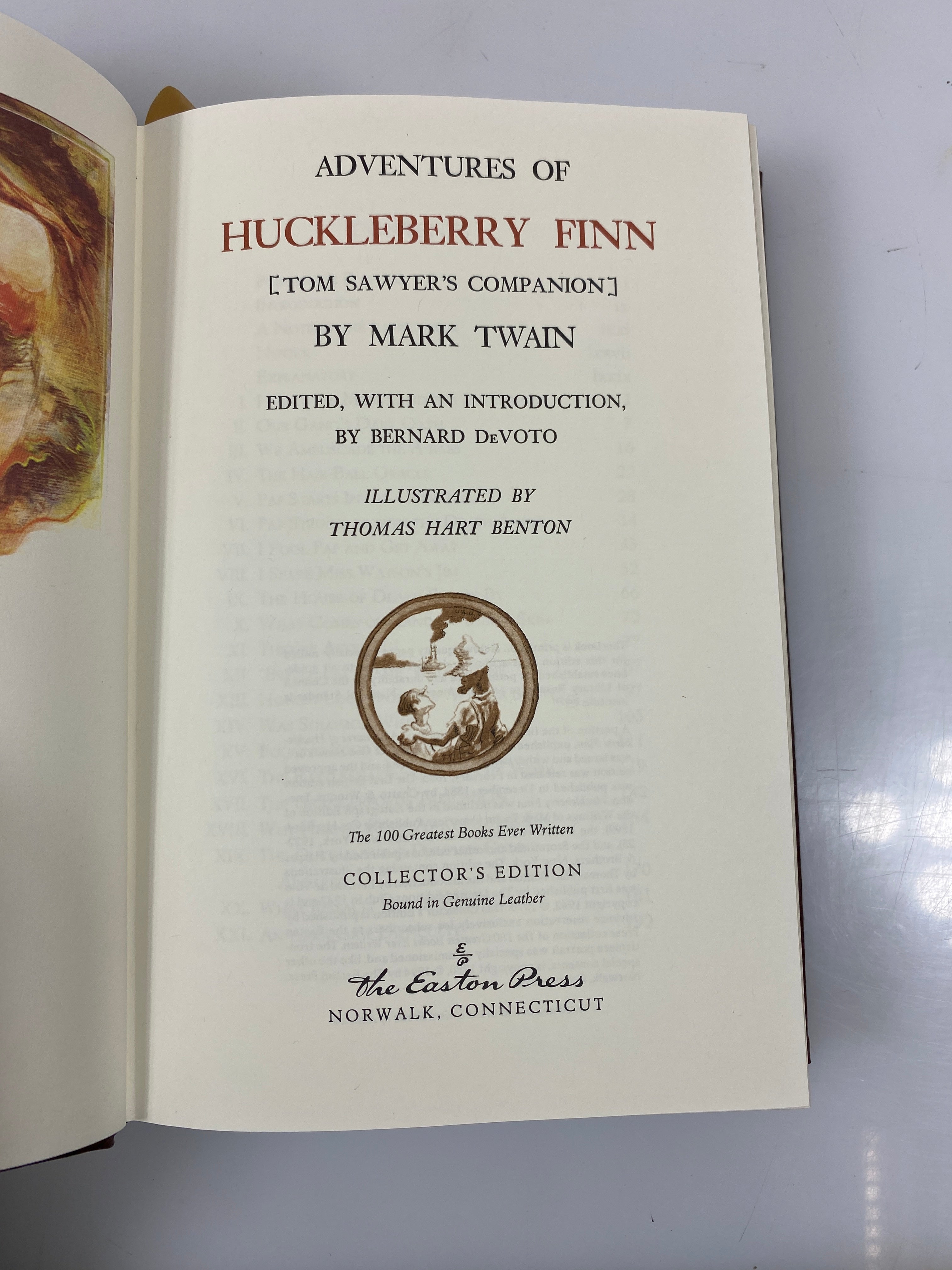 Adventures of Huckleberry Finn by Twain 1994 Easton Press Leather Bound