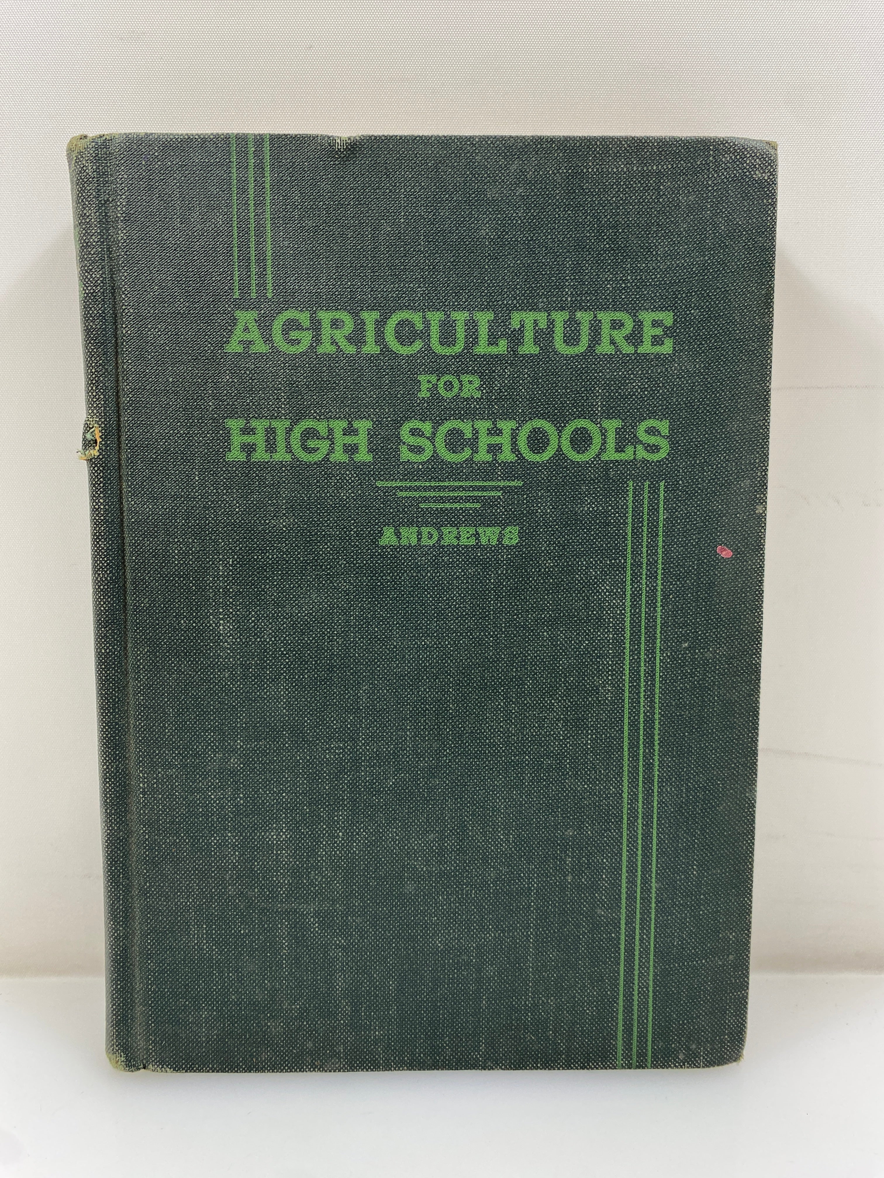 Agriculture for High Schools by H.C. Andrews 1940 Vintage HC Textbook