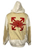 Air Jordan x Off White White and Tan Hoodie Men's Size L