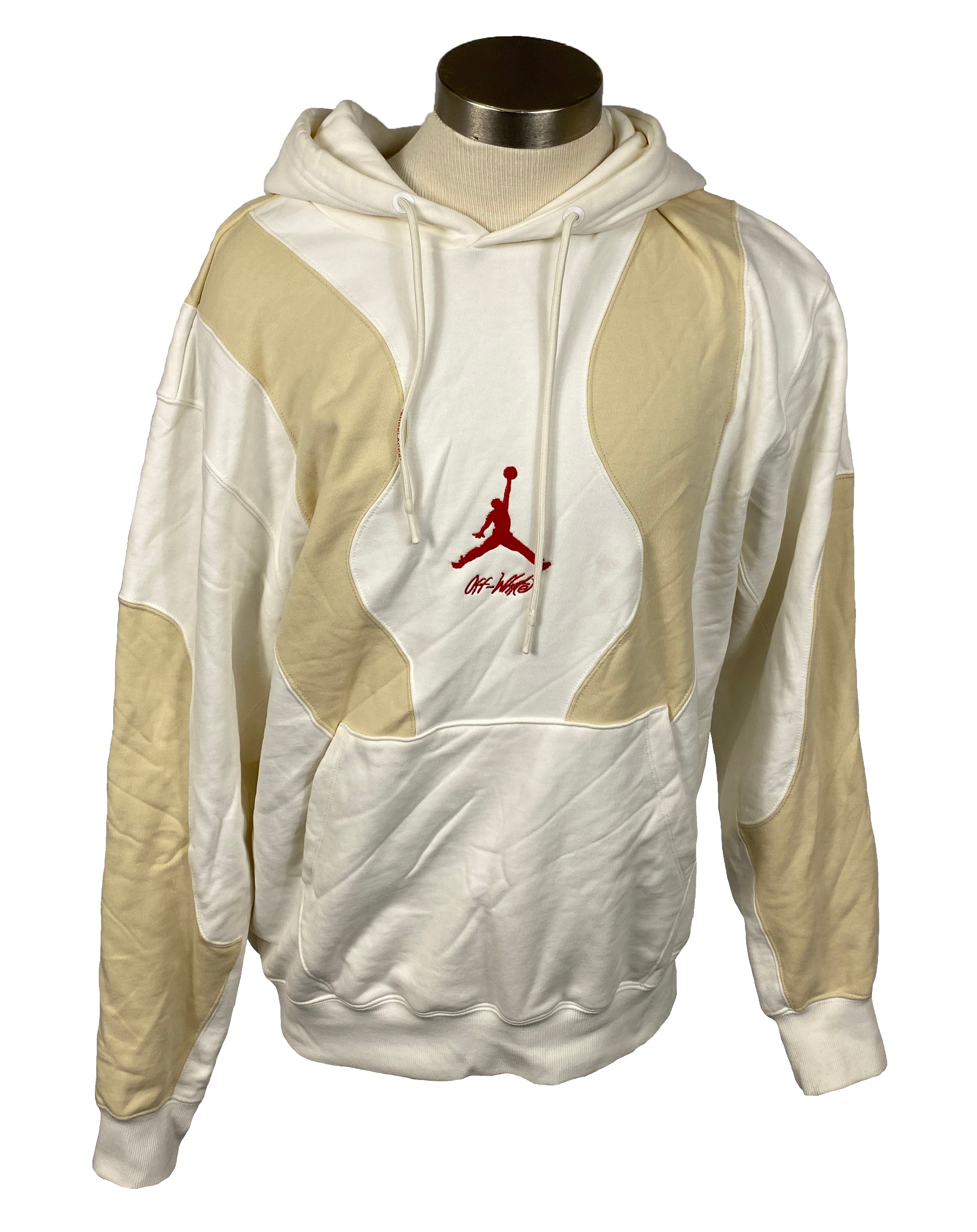 Air Jordan x Off White White and Tan Hoodie Men's Size L