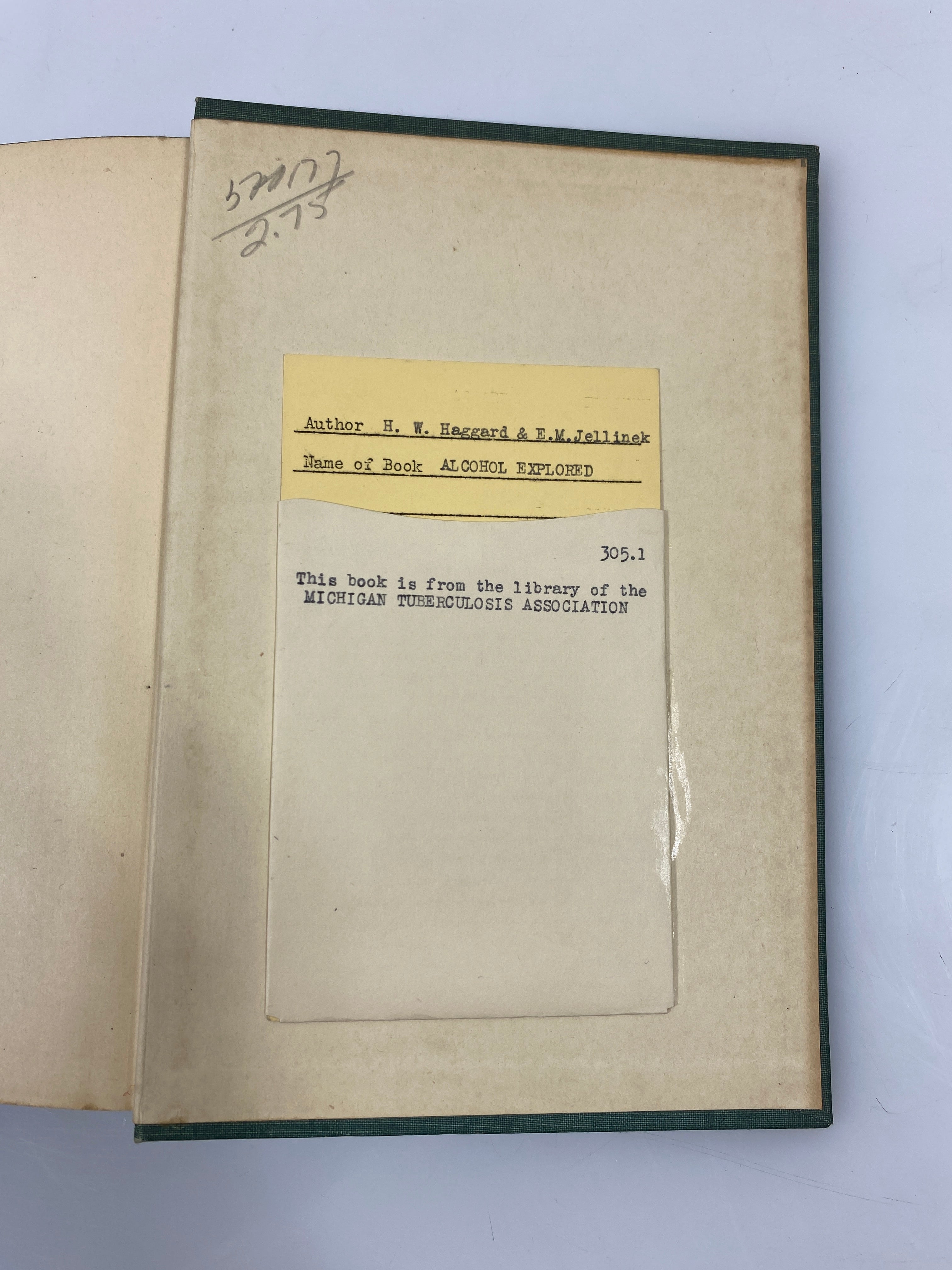 Alcohol Explored by Haggard/Jellinek 1942 Ex-library HC