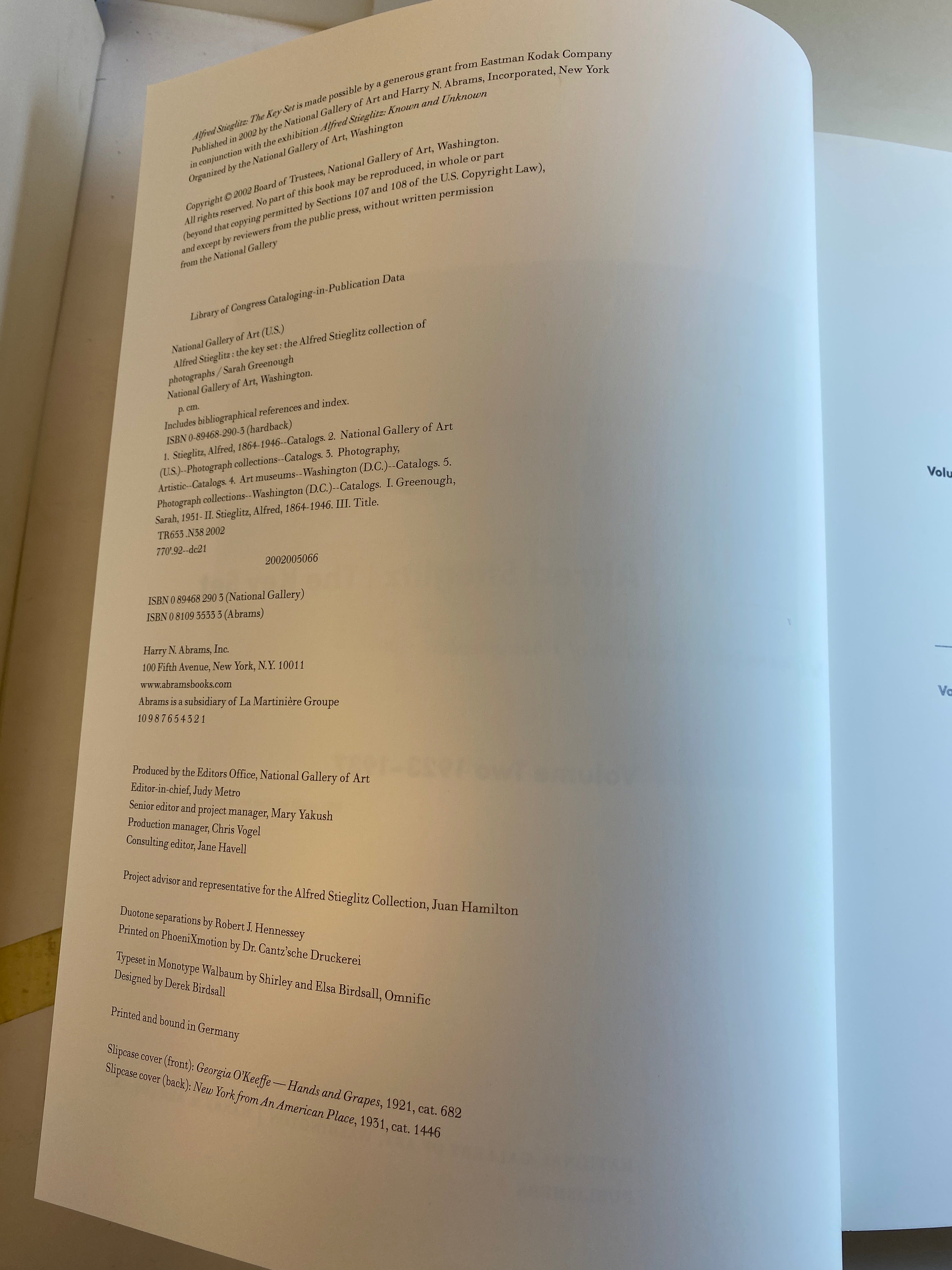 Alfred Stieglitz Set 1886-1937 w/ slipcase HC 2002