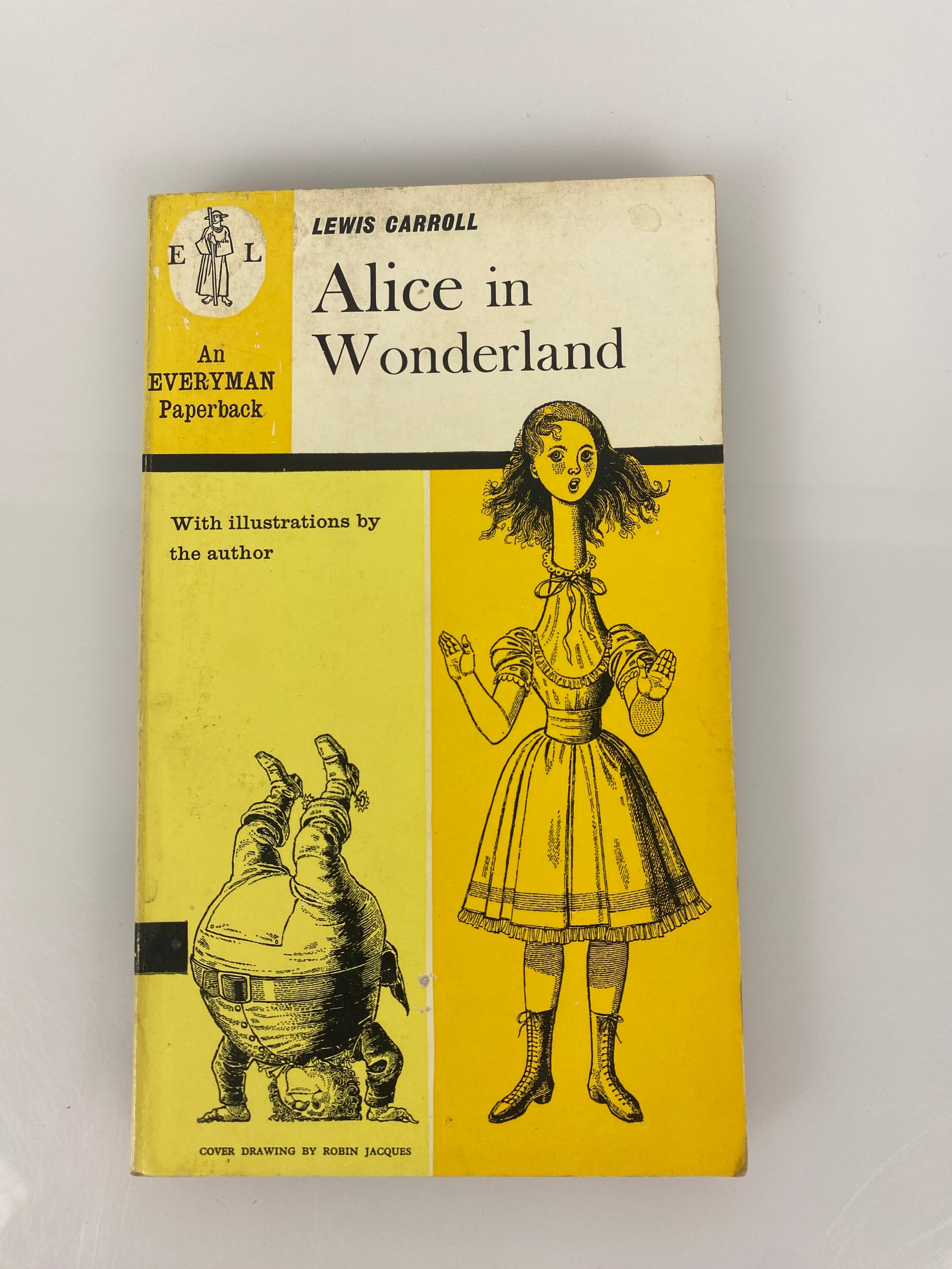 Alice in Wonderland Lewis Carroll vintage Everyman Paperback 1971