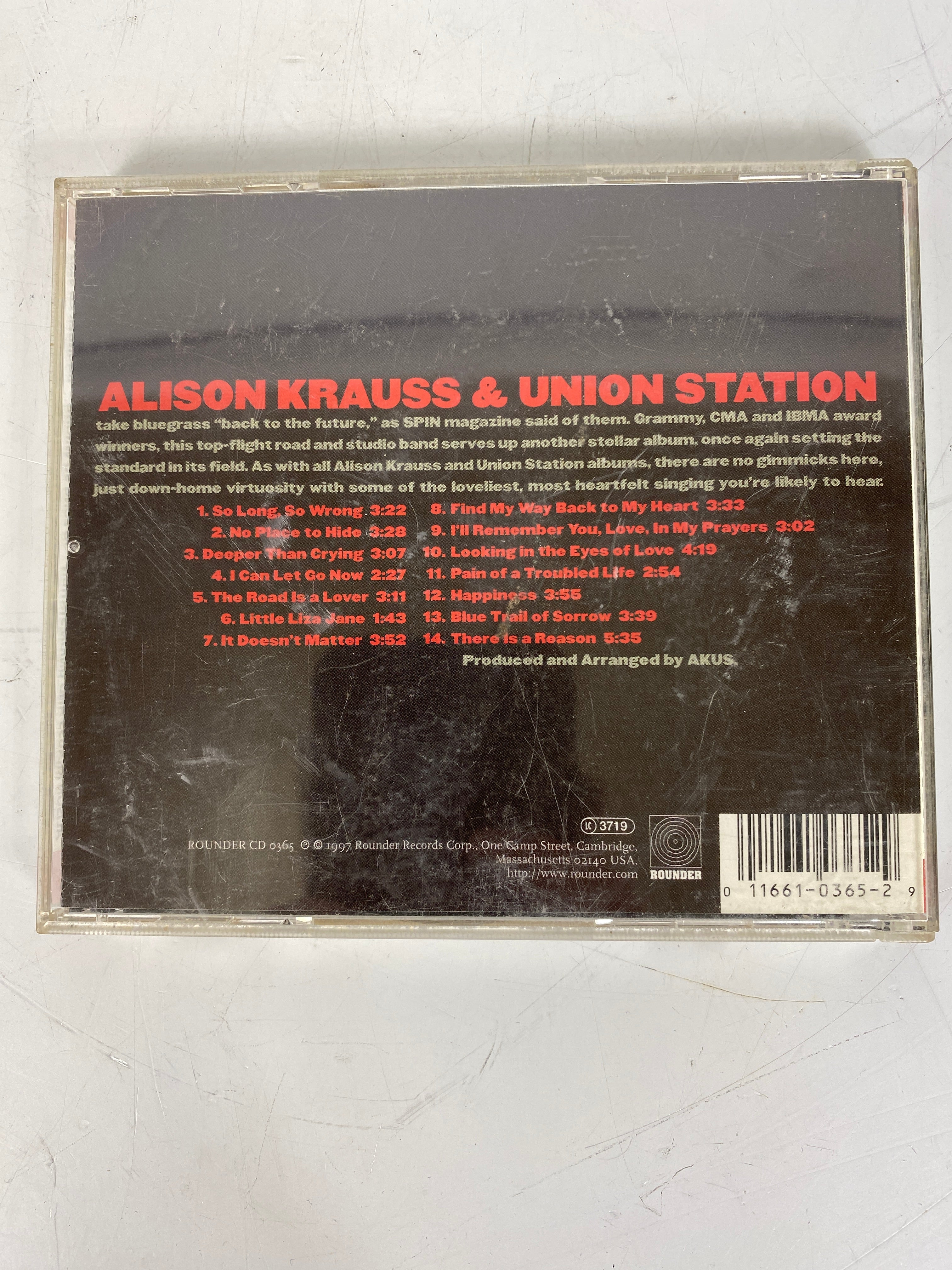 Alison Krauss and Union Station So Long So Wrong CD